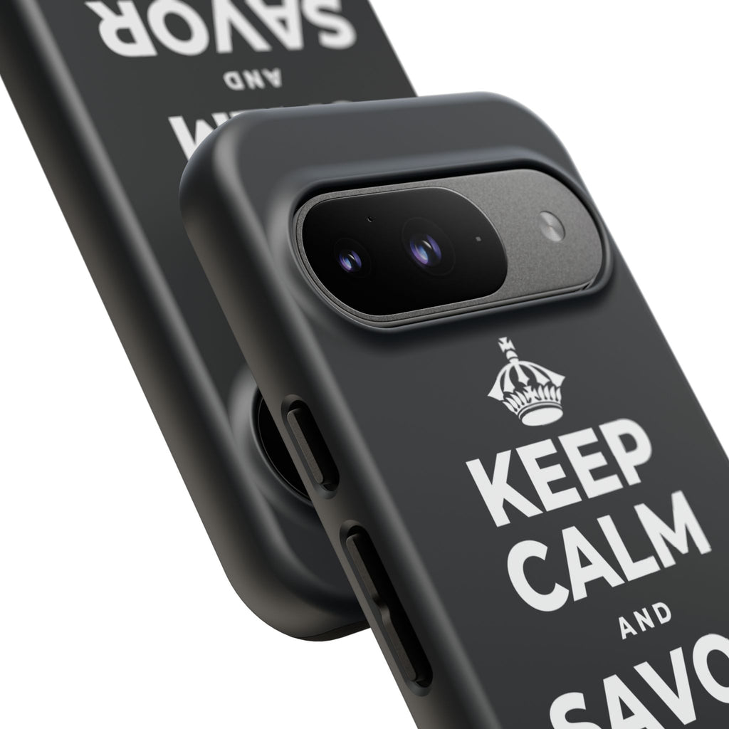 KEEP CALM AND SAVOR THE SMALL JOYS Phone Case (Dark)