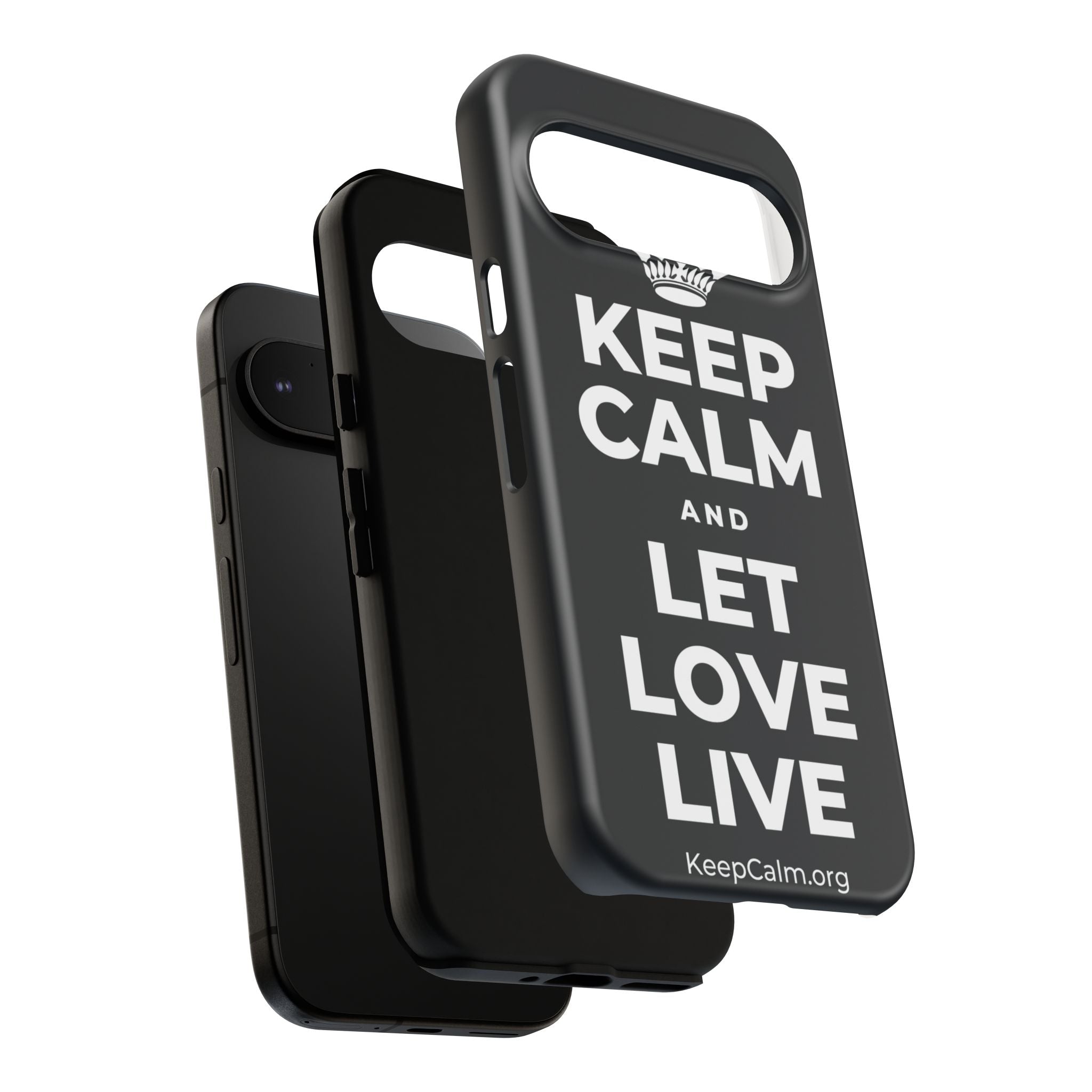 KEEP CALM AND LET LOVE LIVE Phone Case (Dark)
