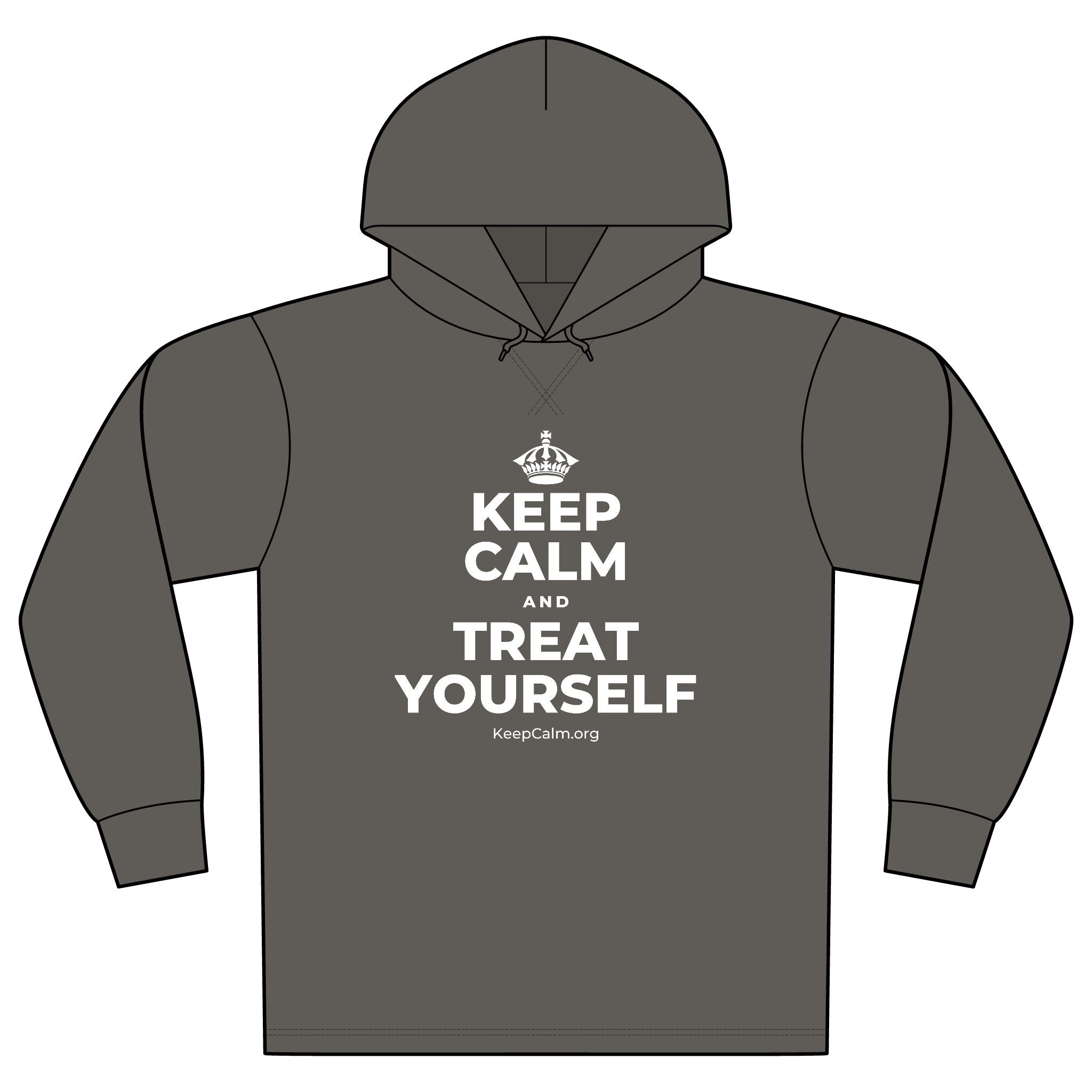 KEEP CALM AND TREAT YOURSELF Organic Hoodie Tee