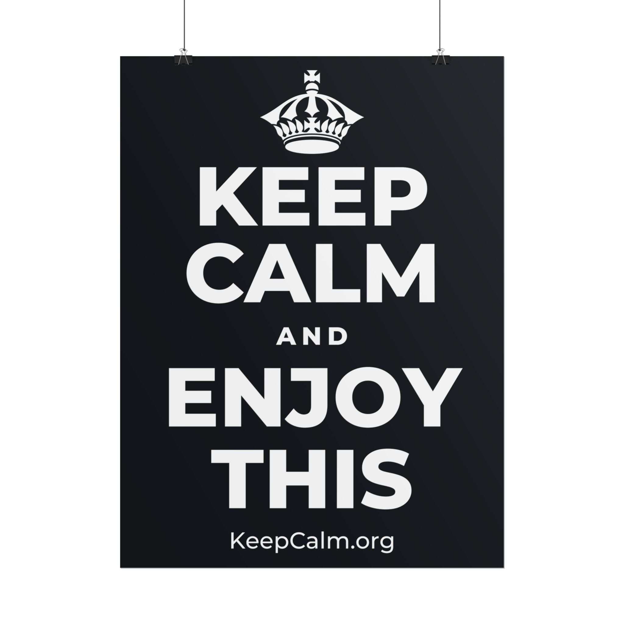 KEEP CALM AND ENJOY THIS Poster (Dark)
