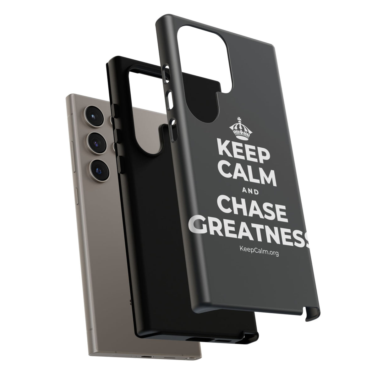 KEEP CALM AND CHASE GREATNESS Phone Case (Dark)