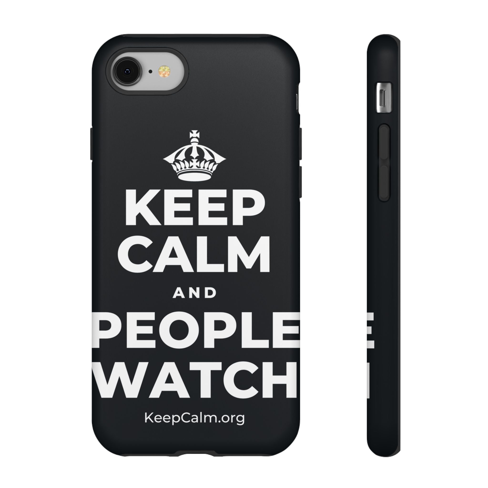 KEEP CALM AND PEOPLE WATCH Phone Case (Dark)