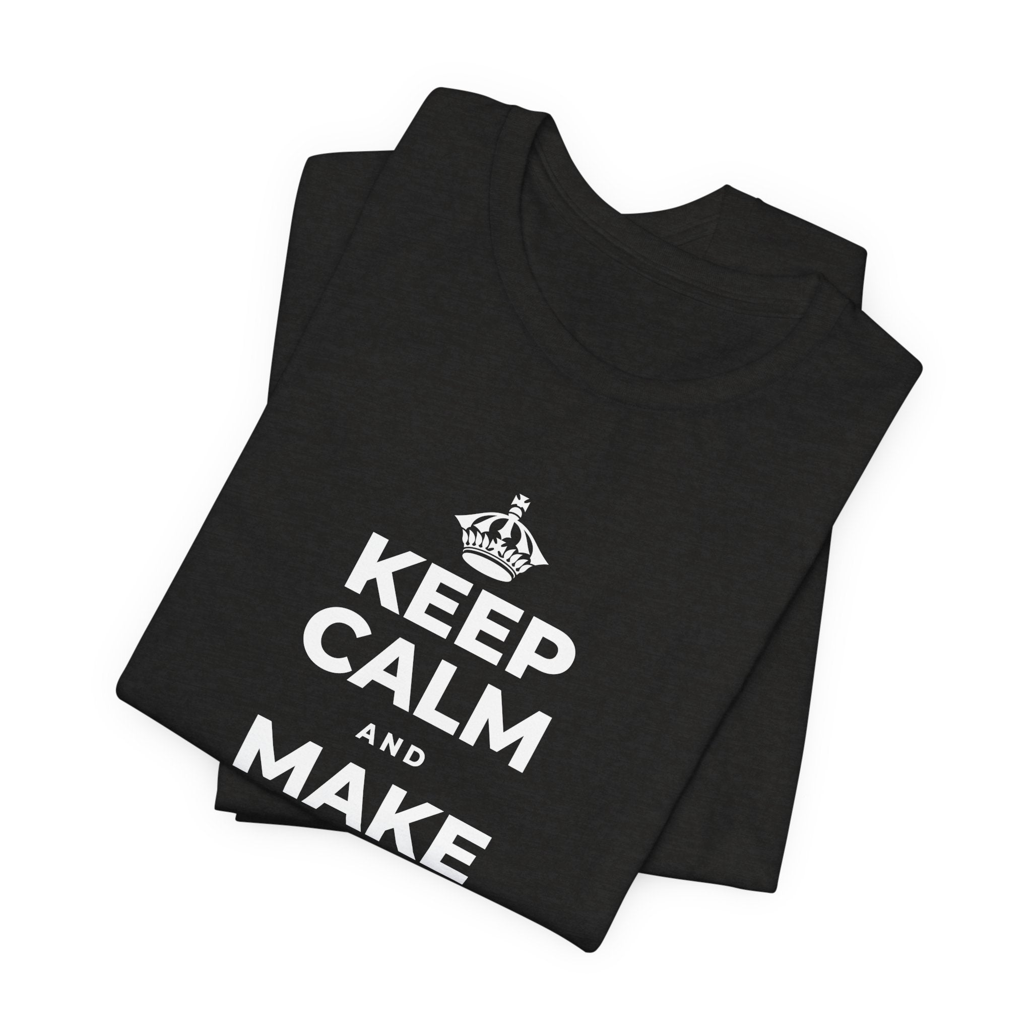 KEEP CALM AND MAKE MUSIC THAT HEALS T-Shirt (Soft Cream–Heather Mauve)