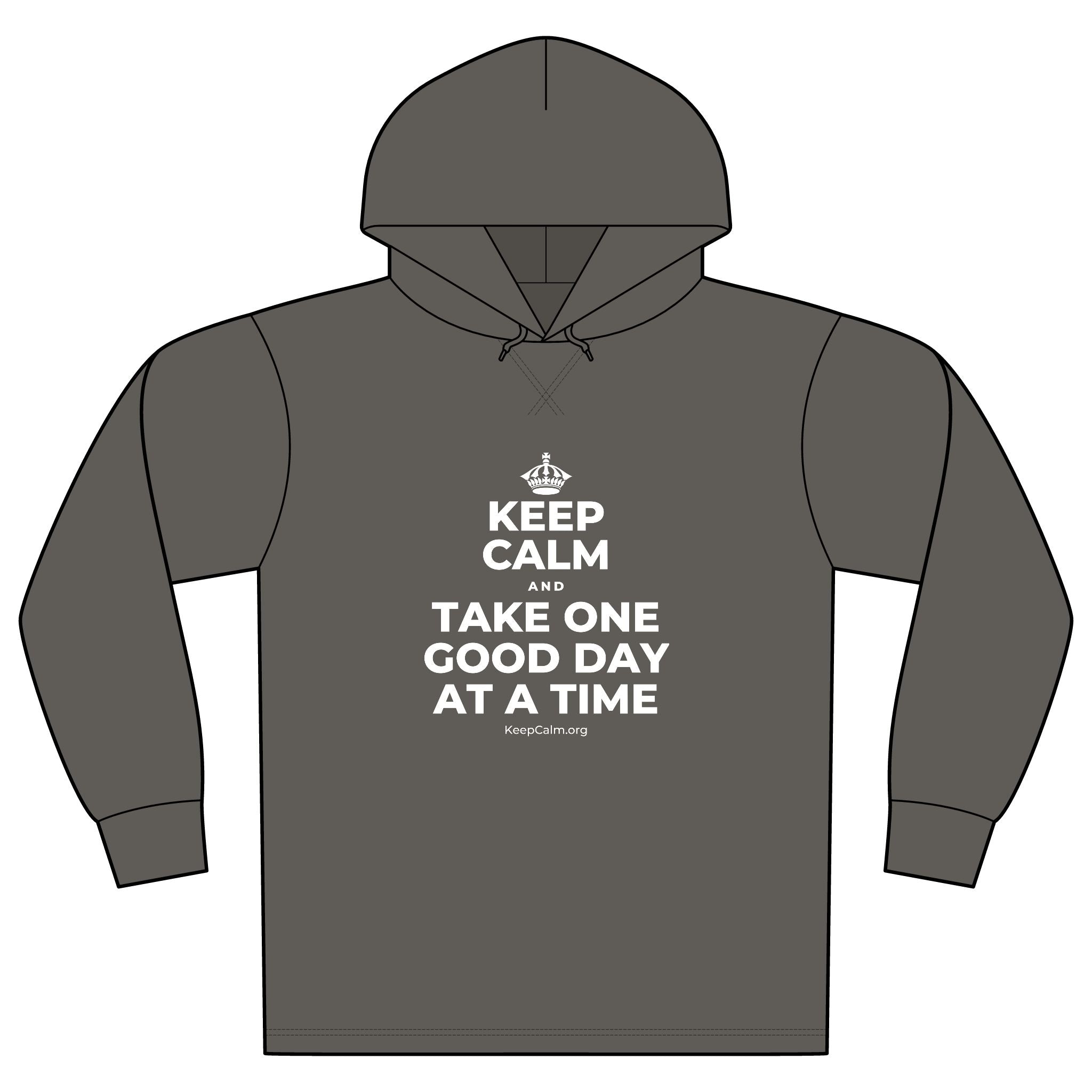 KEEP CALM AND TAKE ONE GOOD DAY AT A TIME Organic Hoodie Tee