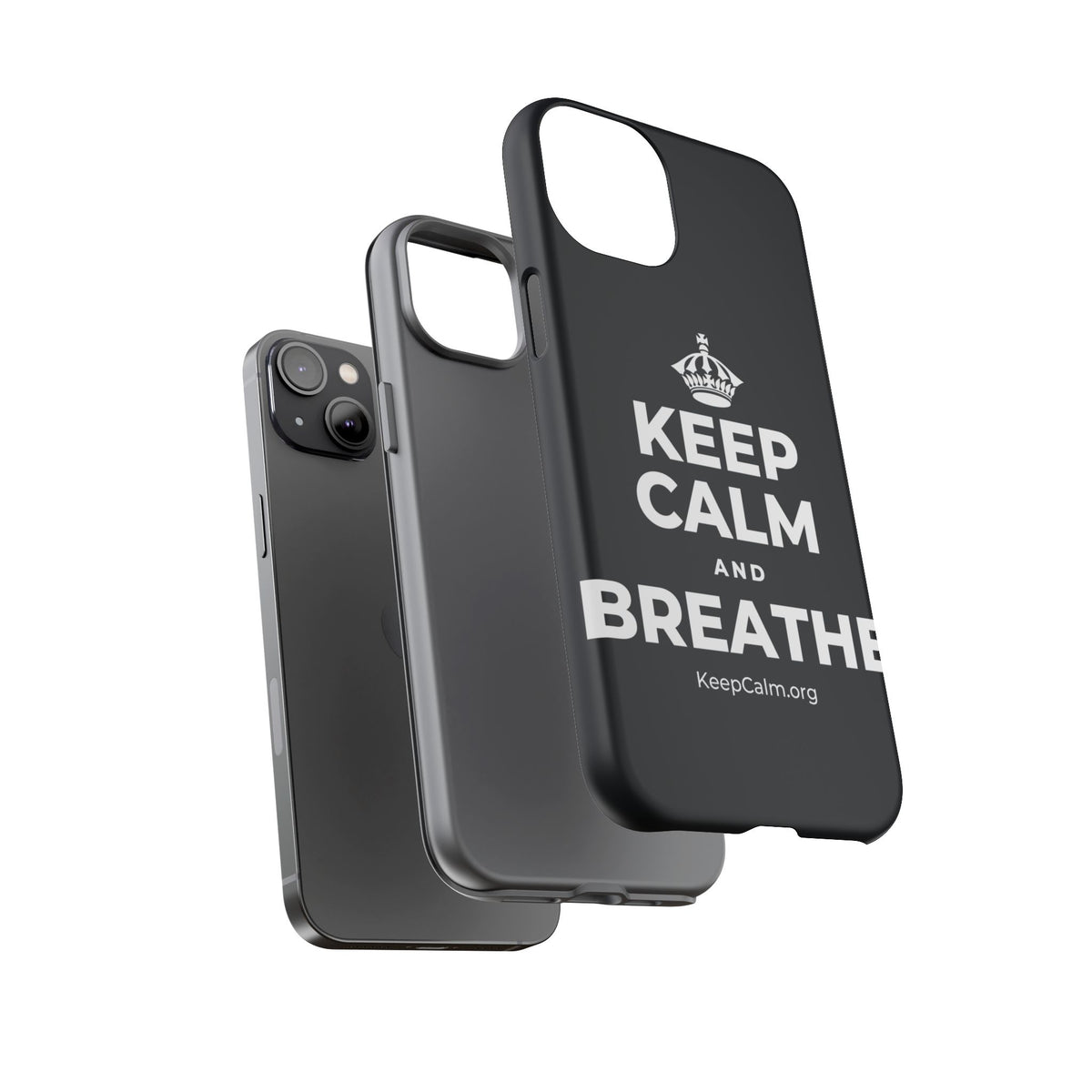 KEEP CALM AND BREATHE Phone Case (Dark)