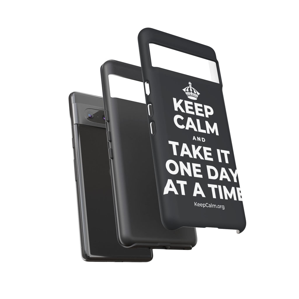 KEEP CALM AND TAKE IT ONE DAY AT A TIME Phone Case (Dark)