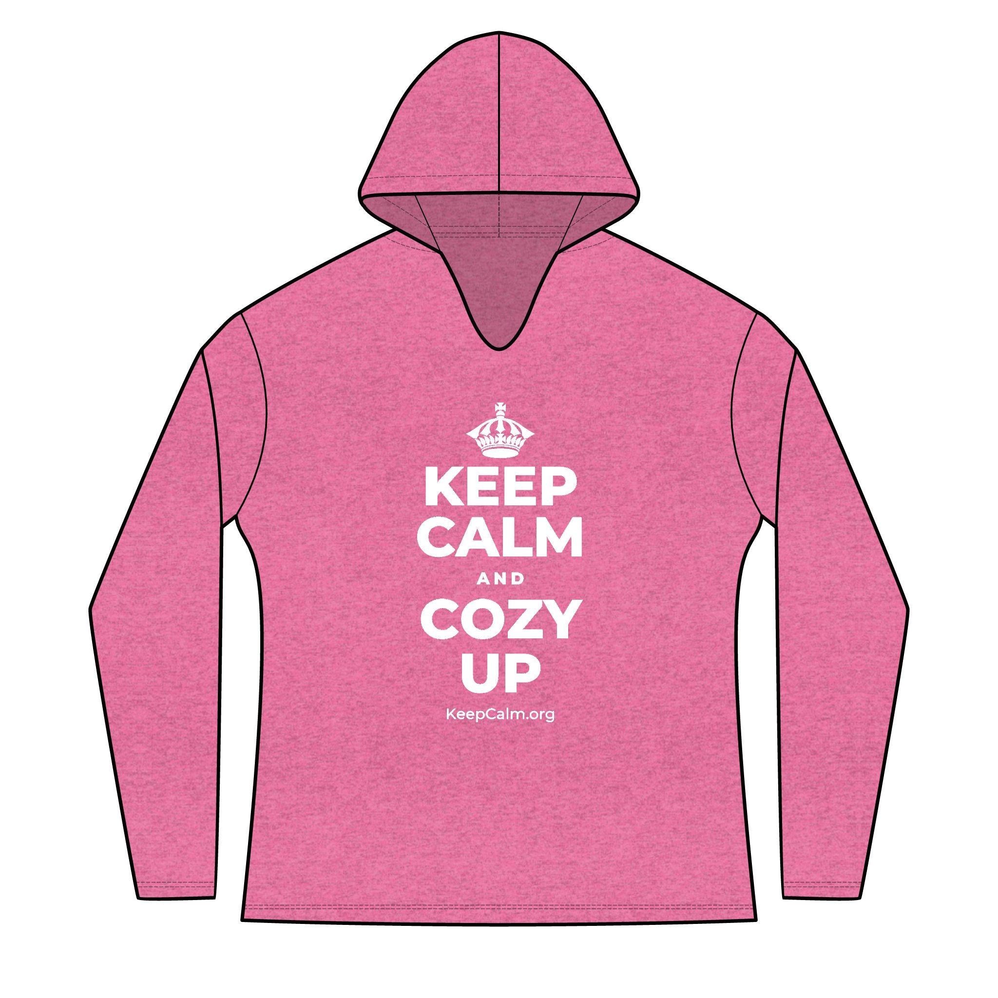 KEEP CALM AND COZY UP Women's Long Sleeve Hoodie