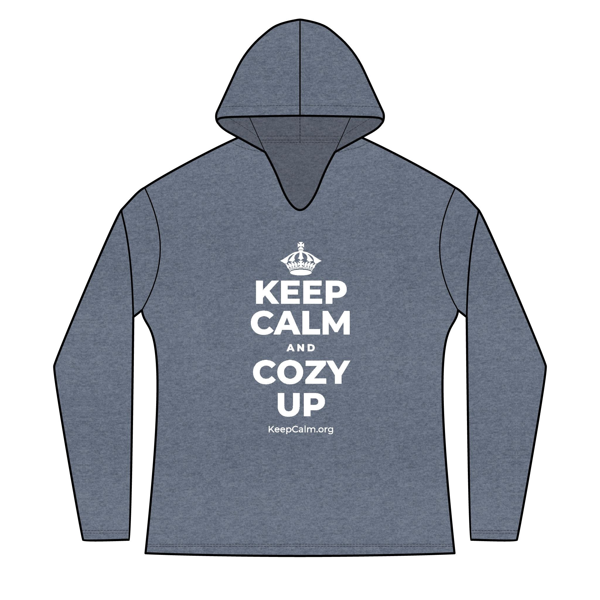 KEEP CALM AND COZY UP Women's Long Sleeve Hoodie