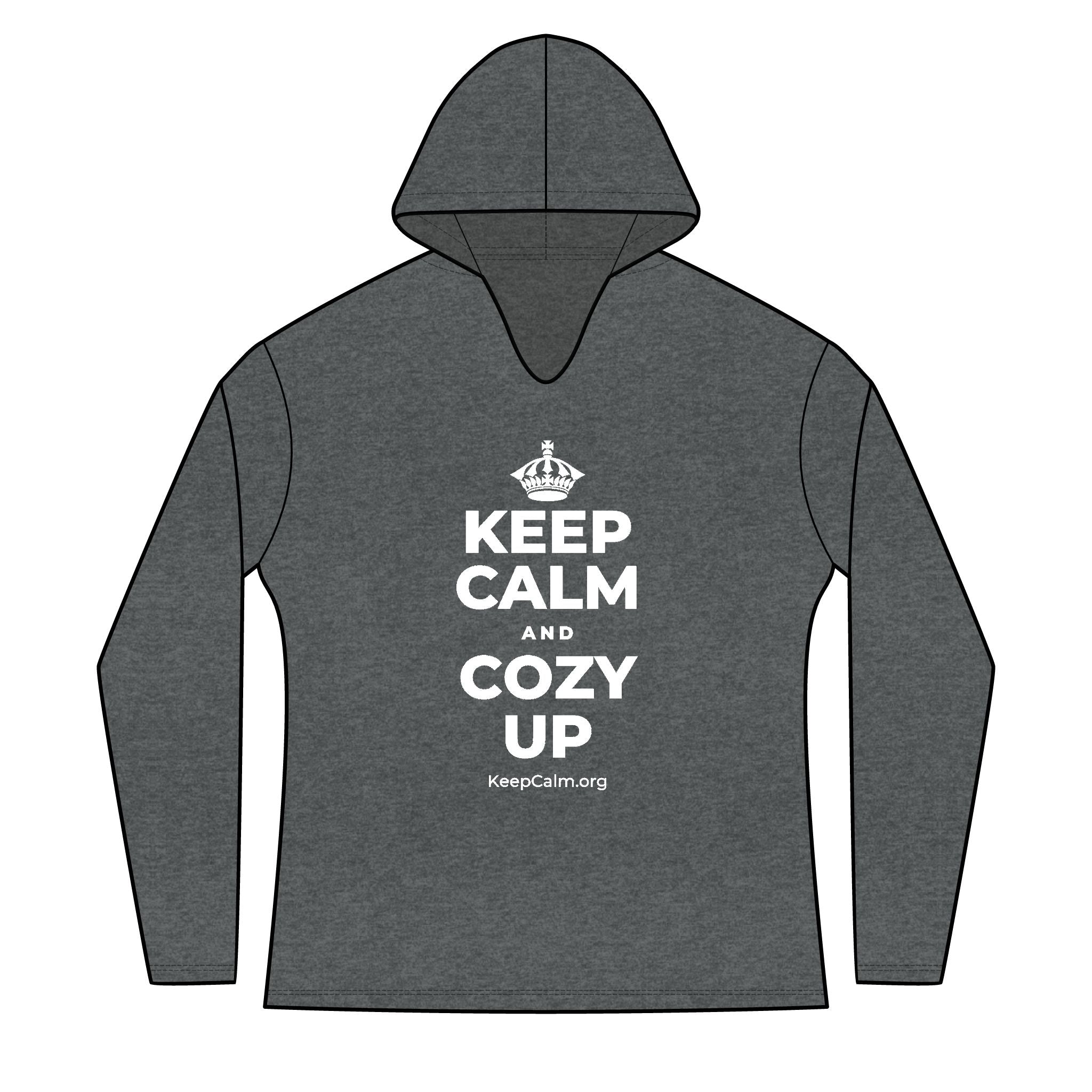 KEEP CALM AND COZY UP Women's Long Sleeve Hoodie