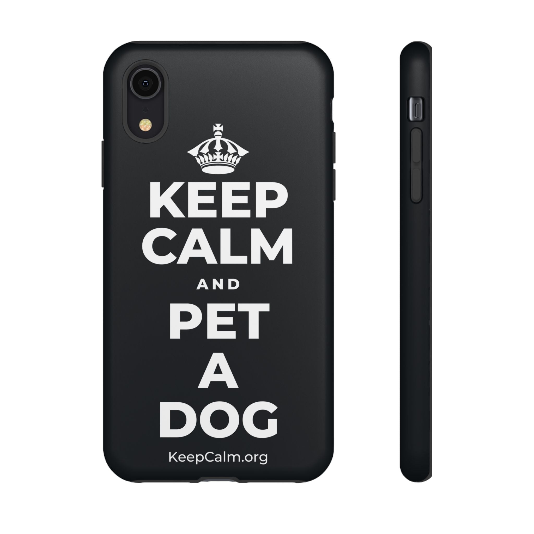 KEEP CALM AND PET A DOG Phone Case (Dark)