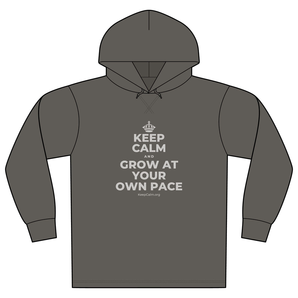 KEEP CALM AND GROW AT YOUR OWN PACE Organic Hoodie Tee