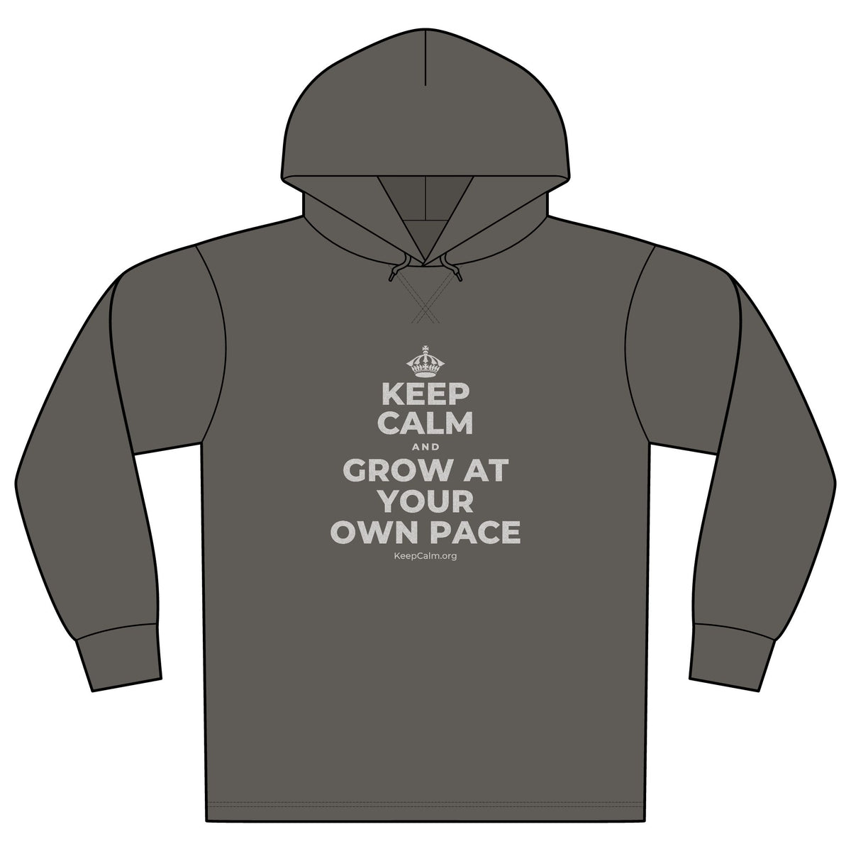 KEEP CALM AND GROW AT YOUR OWN PACE Organic Hoodie Tee