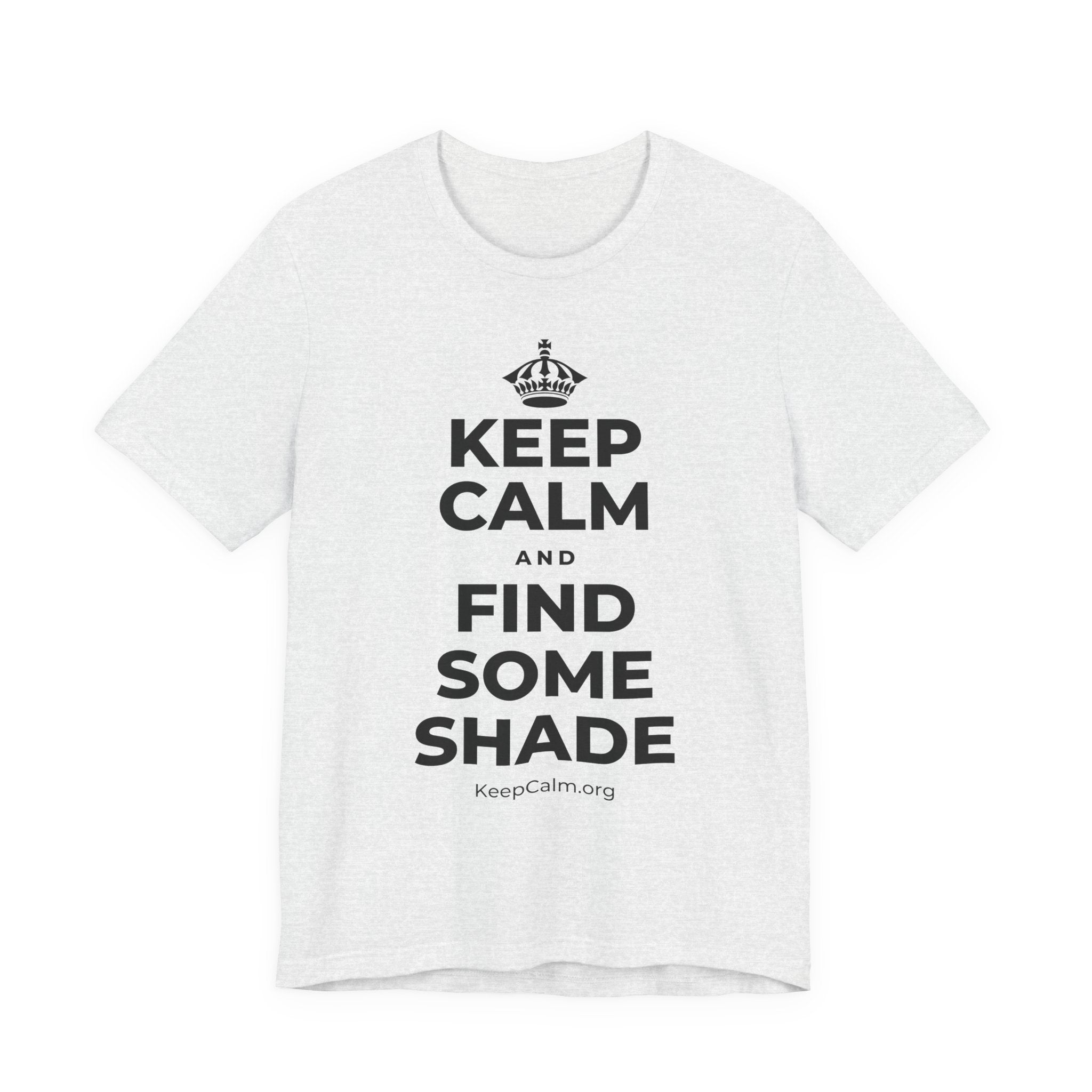 KEEP CALM AND FIND SOME SHADE T-Shirt (Soft Cream–Heather Mauve)