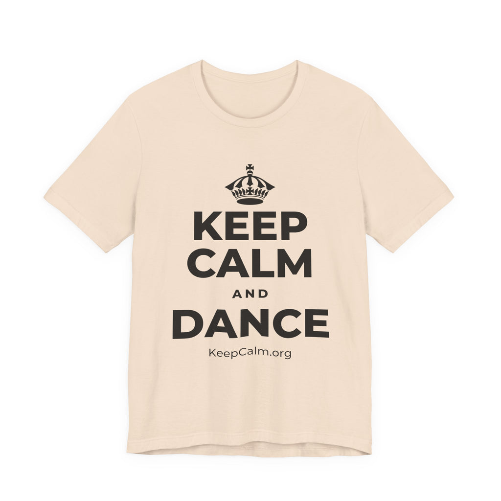 KEEP CALM AND DANCE T-Shirt (Soft Cream–Heather Mauve)