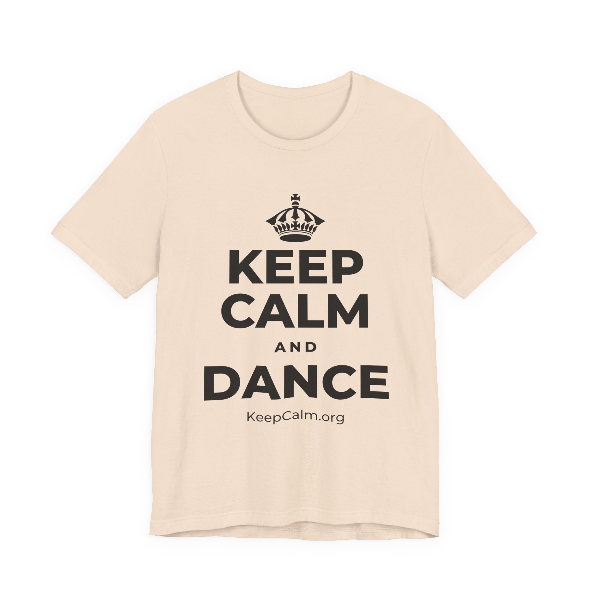KEEP CALM AND DANCE T-Shirt (Soft Cream–Heather Mauve)