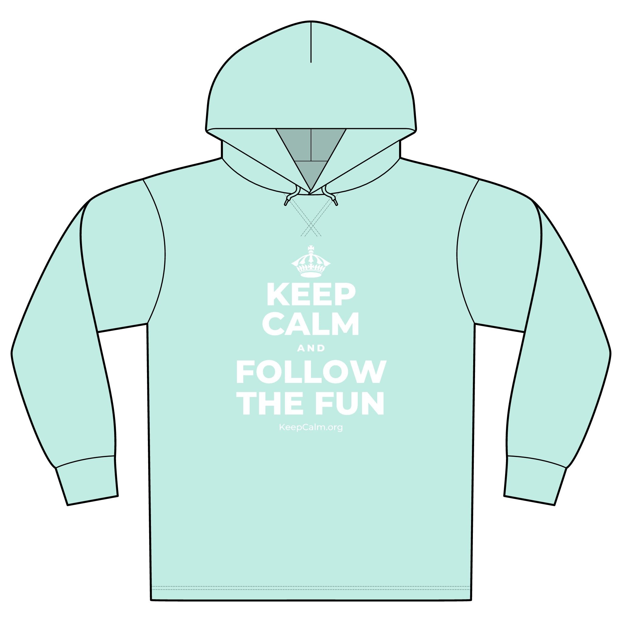 KEEP CALM AND FOLLOW THE FUN Organic Hoodie Tee
