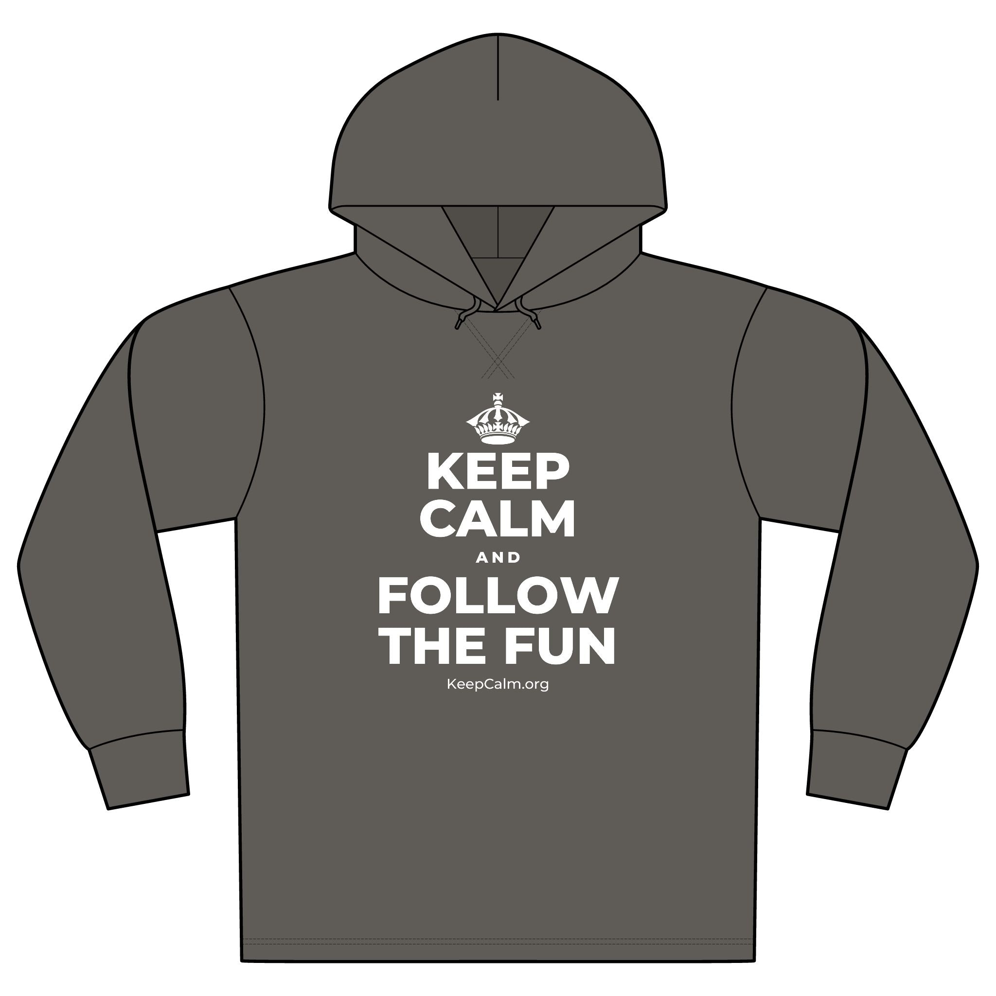 KEEP CALM AND FOLLOW THE FUN Organic Hoodie Tee