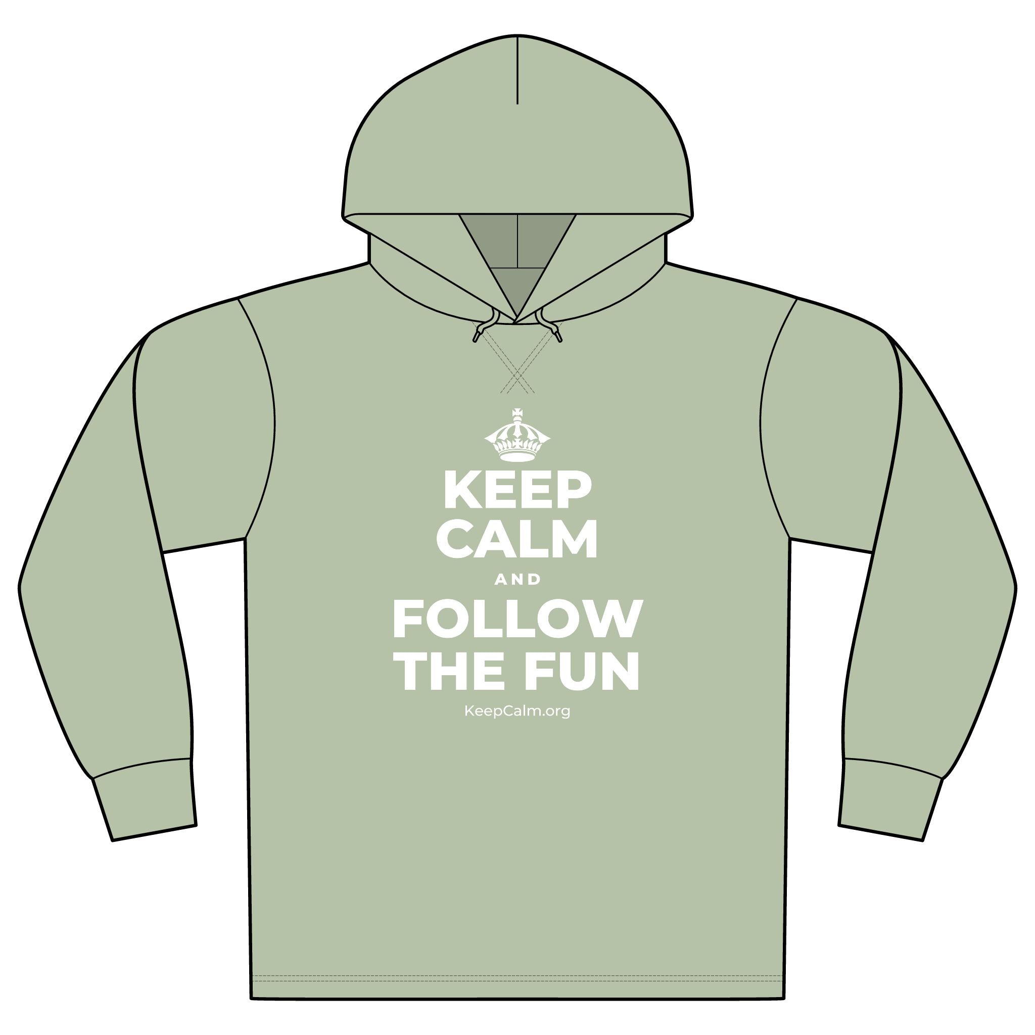 KEEP CALM AND FOLLOW THE FUN Organic Hoodie Tee