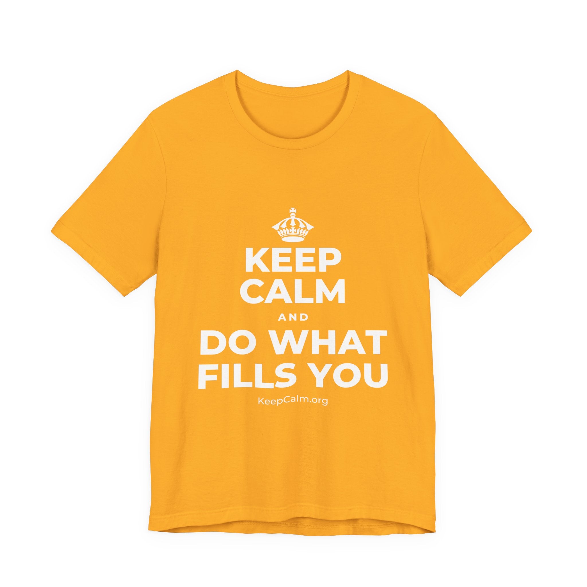 KEEP CALM AND DO WHAT FILLS YOU T-Shirt (Baby Blue–Silver)
