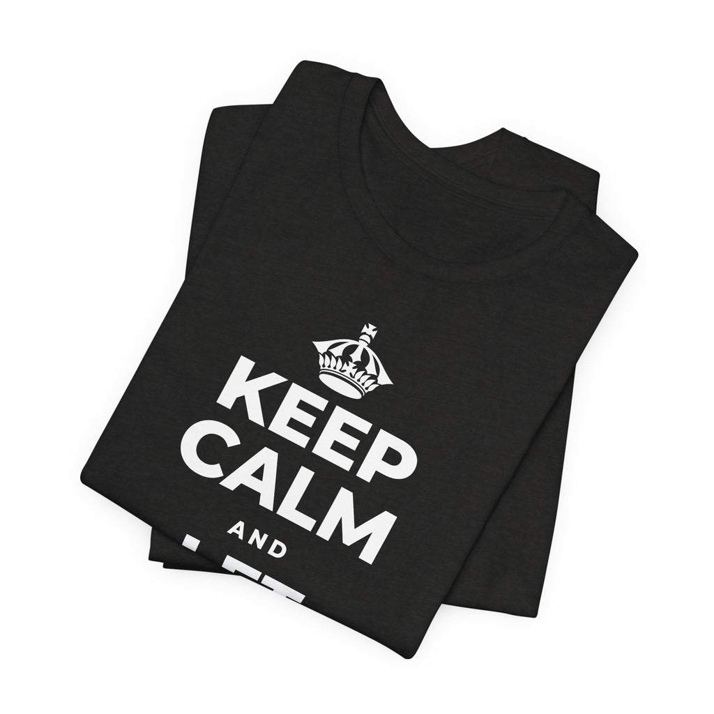 KEEP CALM AND LET IT RAIN T-Shirt (Soft Cream–Heather Mauve)