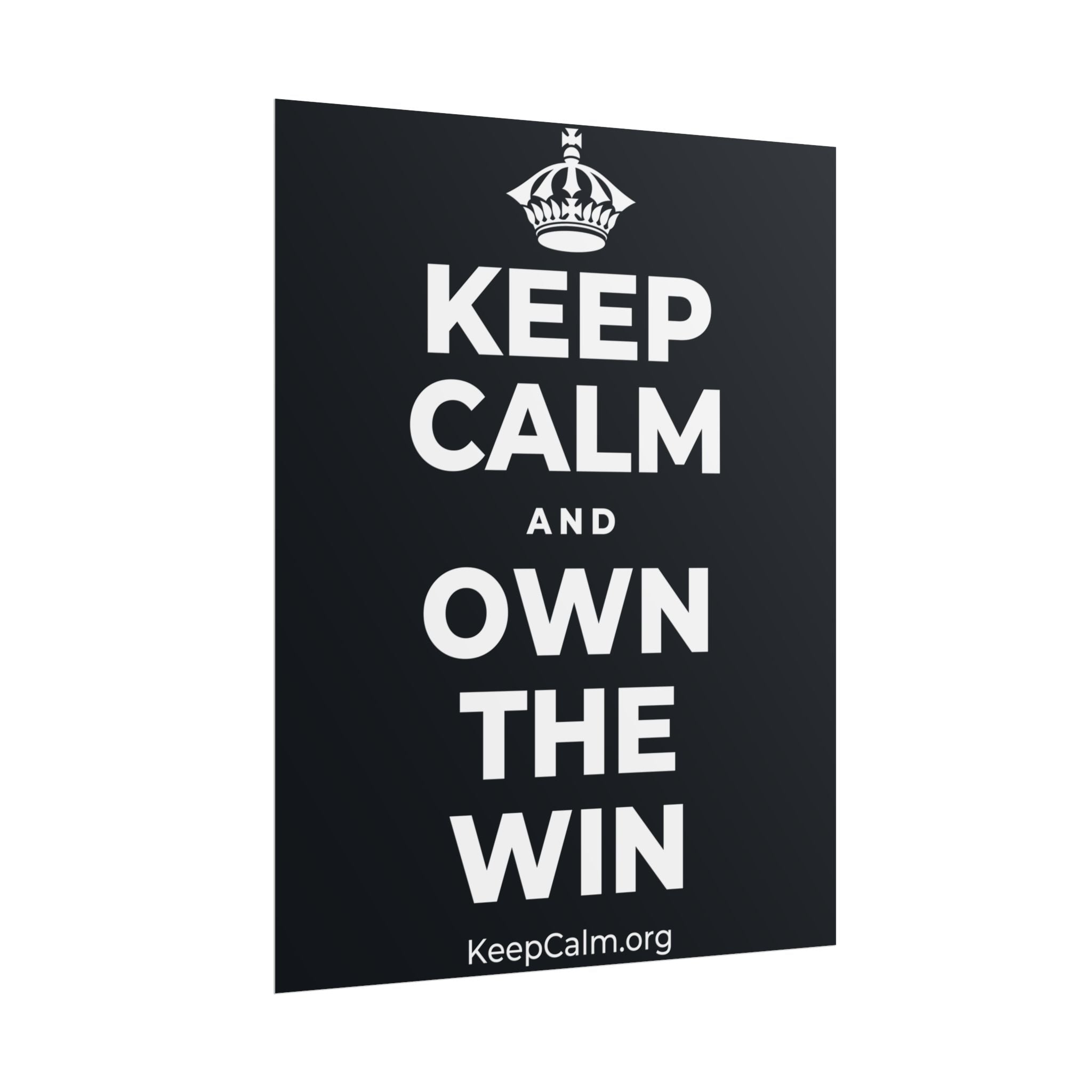 KEEP CALM AND OWN THE WIN Poster (Dark)