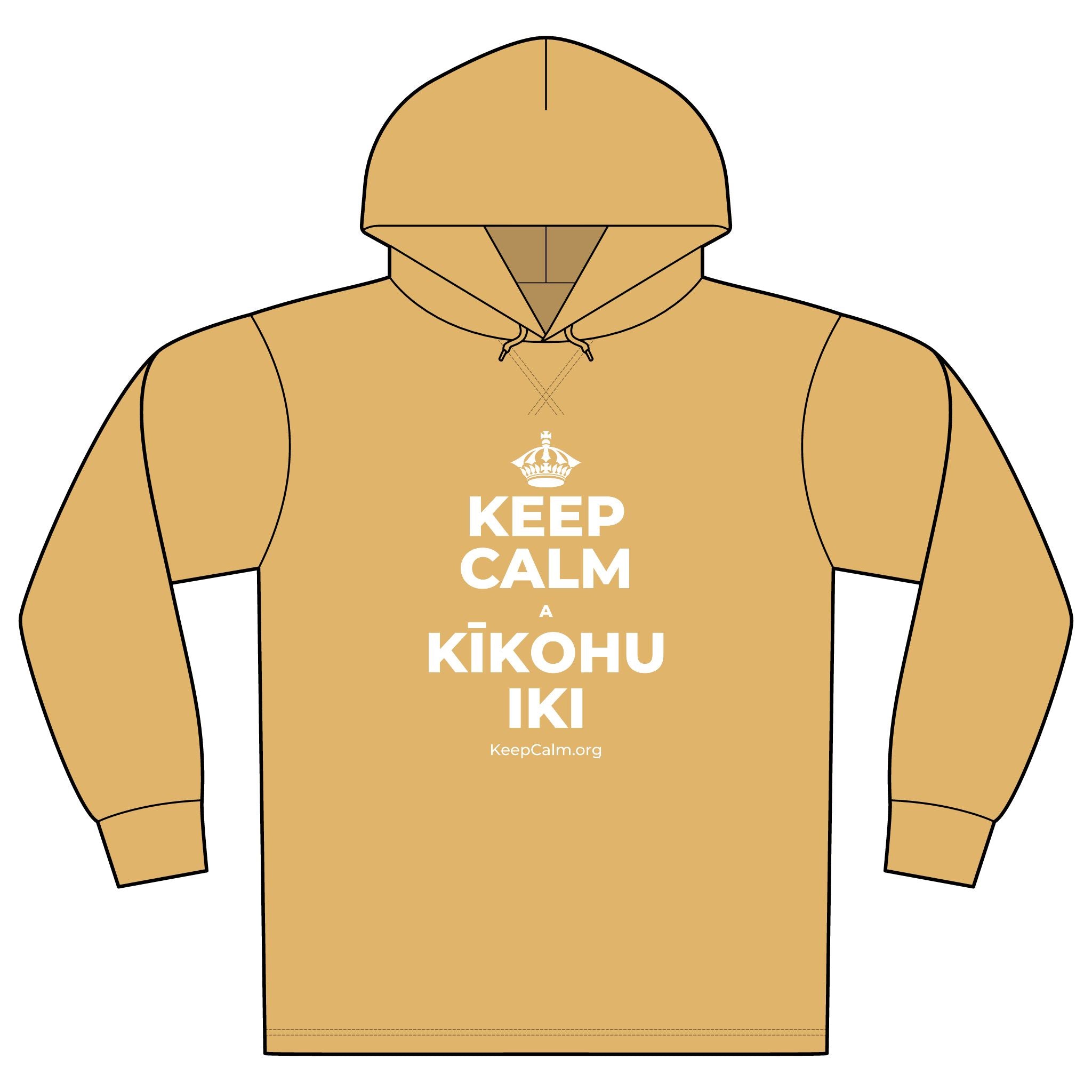 KEEP CALM A KĪKOHU IKI Organic Hoodie Tee