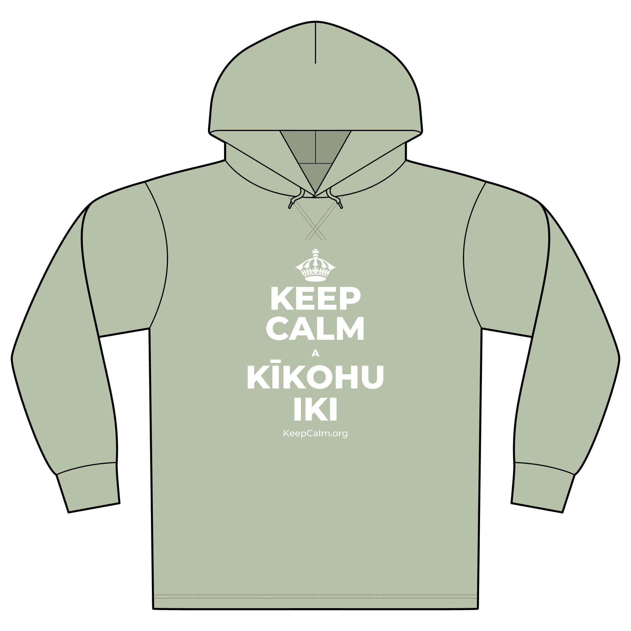 KEEP CALM A KĪKOHU IKI Organic Hoodie Tee