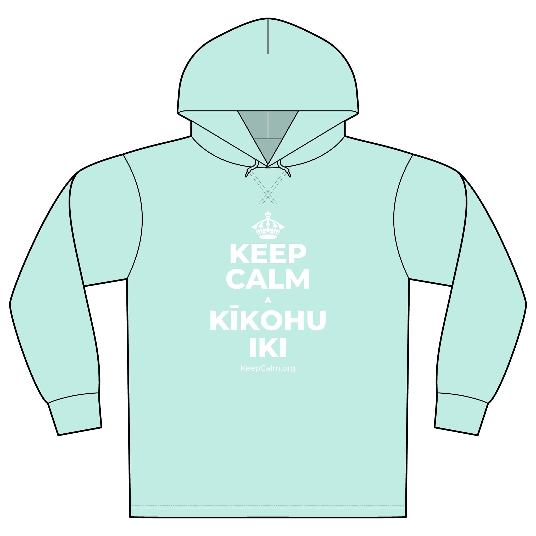 KEEP CALM A KĪKOHU IKI Organic Hoodie Tee