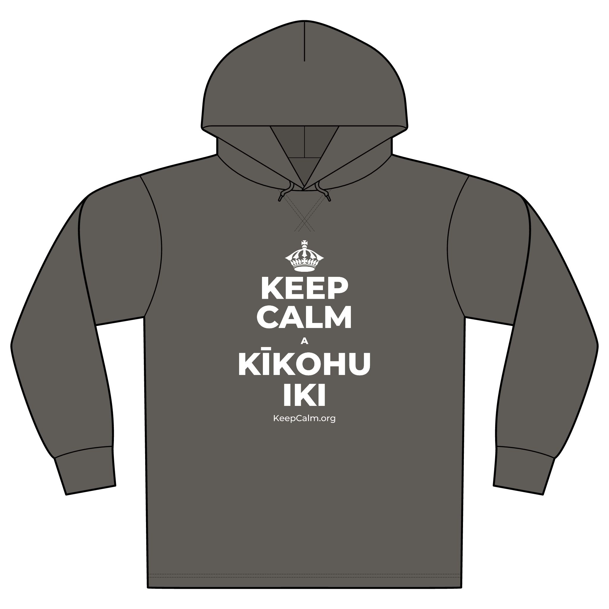 KEEP CALM A KĪKOHU IKI Organic Hoodie Tee