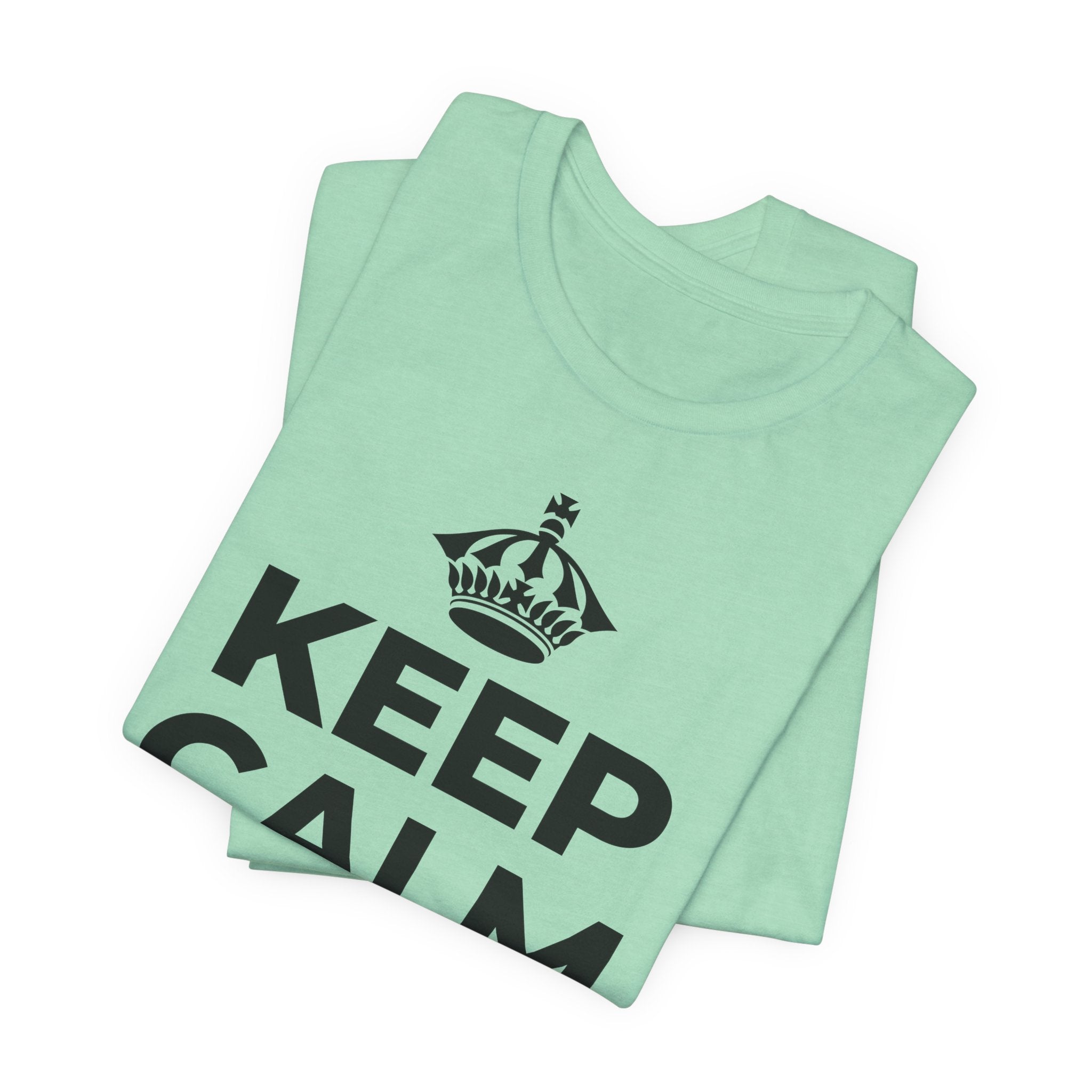 KEEP CALM AND ให้วันหยุดได้ช้า ๆ T-Shirt (Baby Blue–Silver)