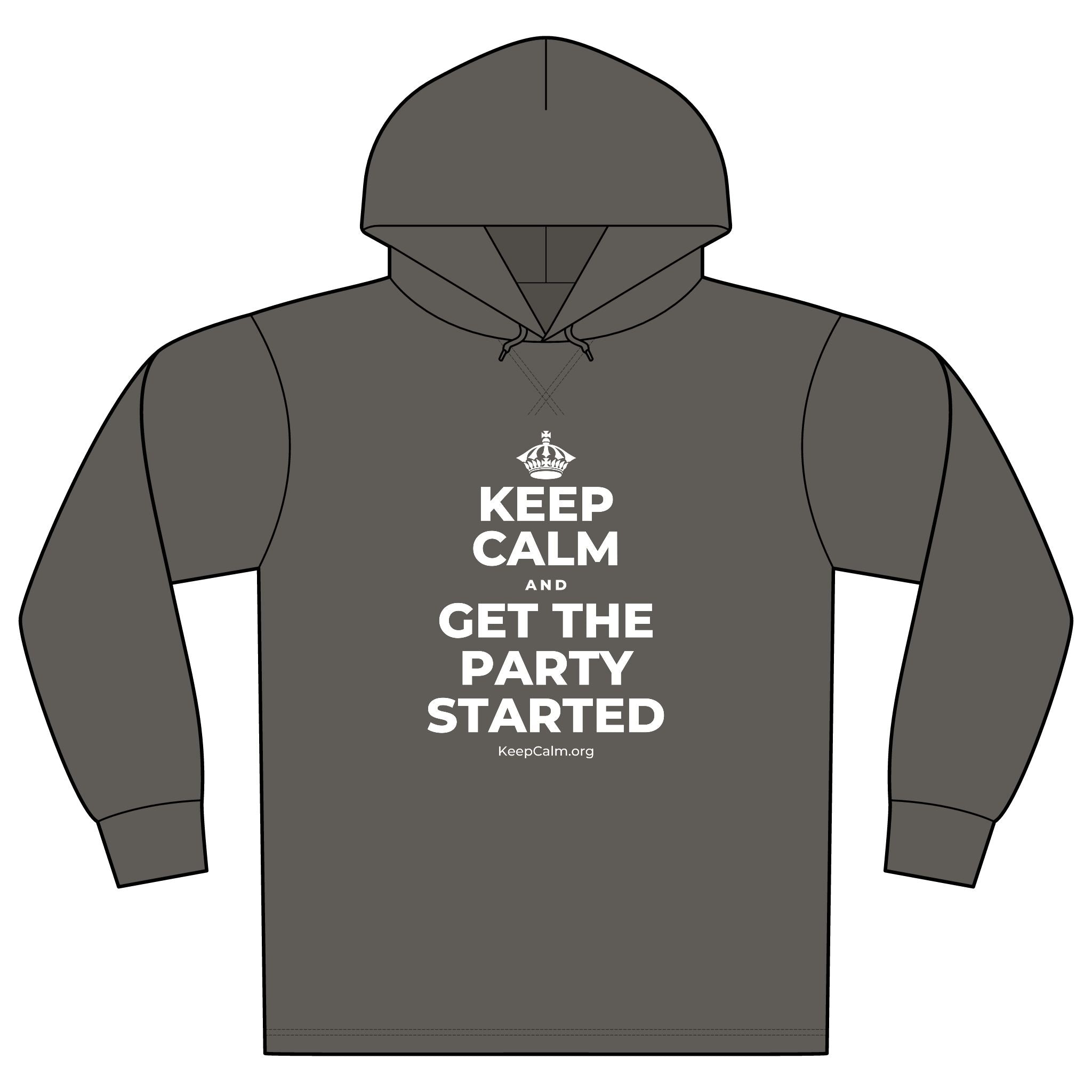 KEEP CALM AND GET THE PARTY STARTED Organic Hoodie Tee