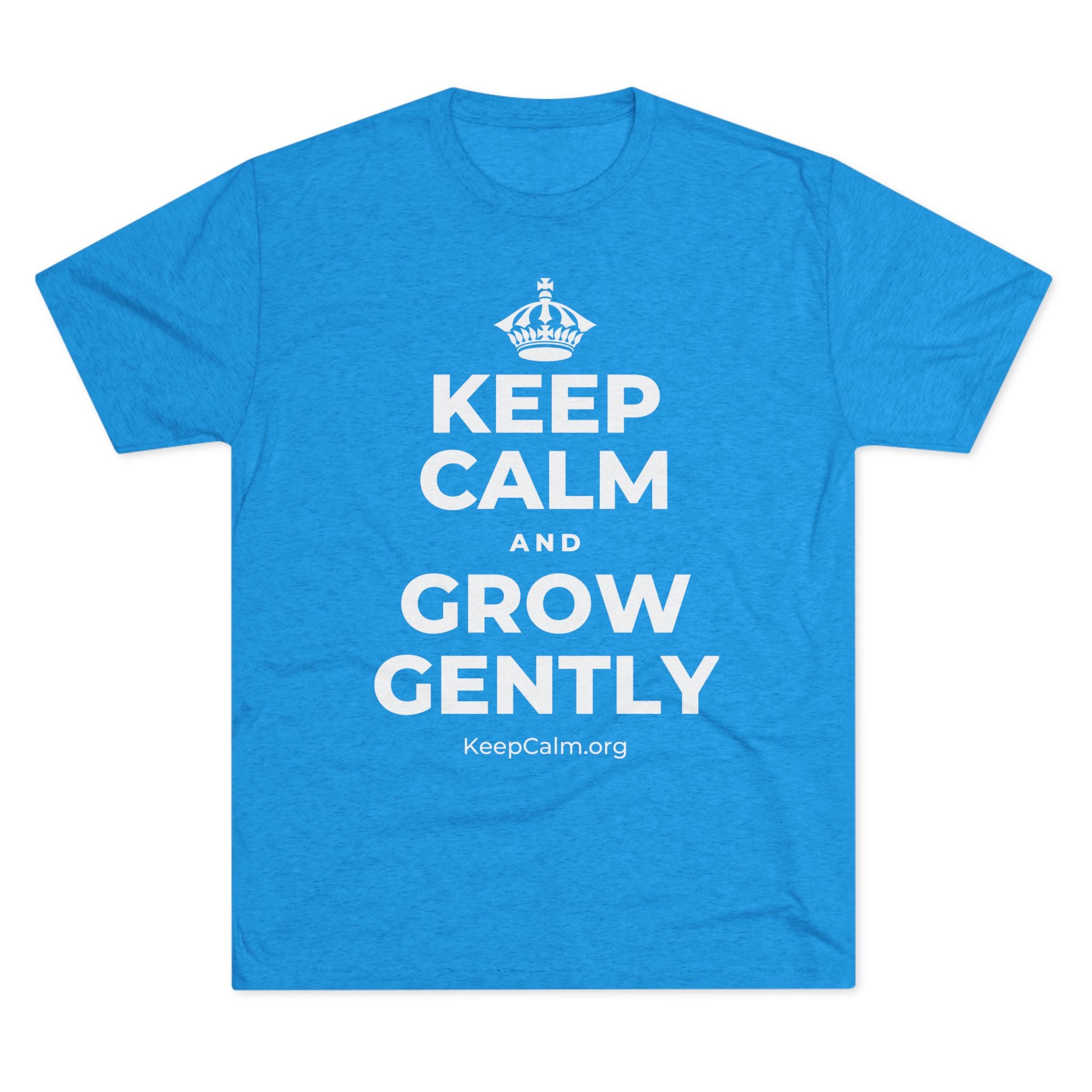 KEEP CALM AND GROW GENTLY Tri-Blend Tee