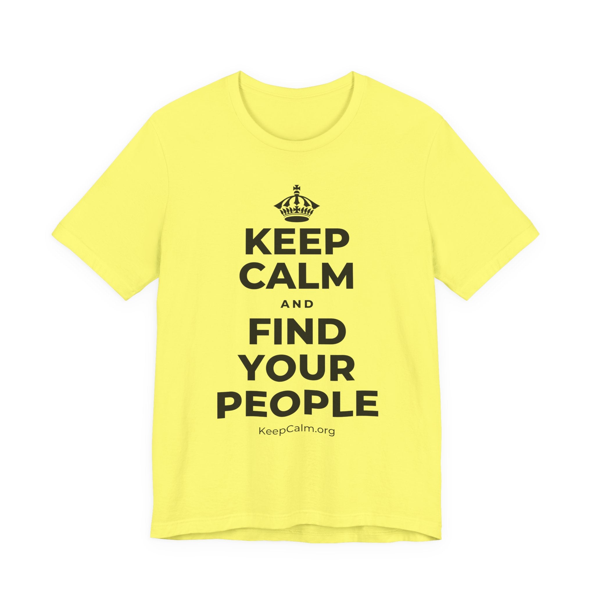 KEEP CALM AND FIND YOUR PEOPLE T-Shirt (Soft Cream–Heather Mauve)