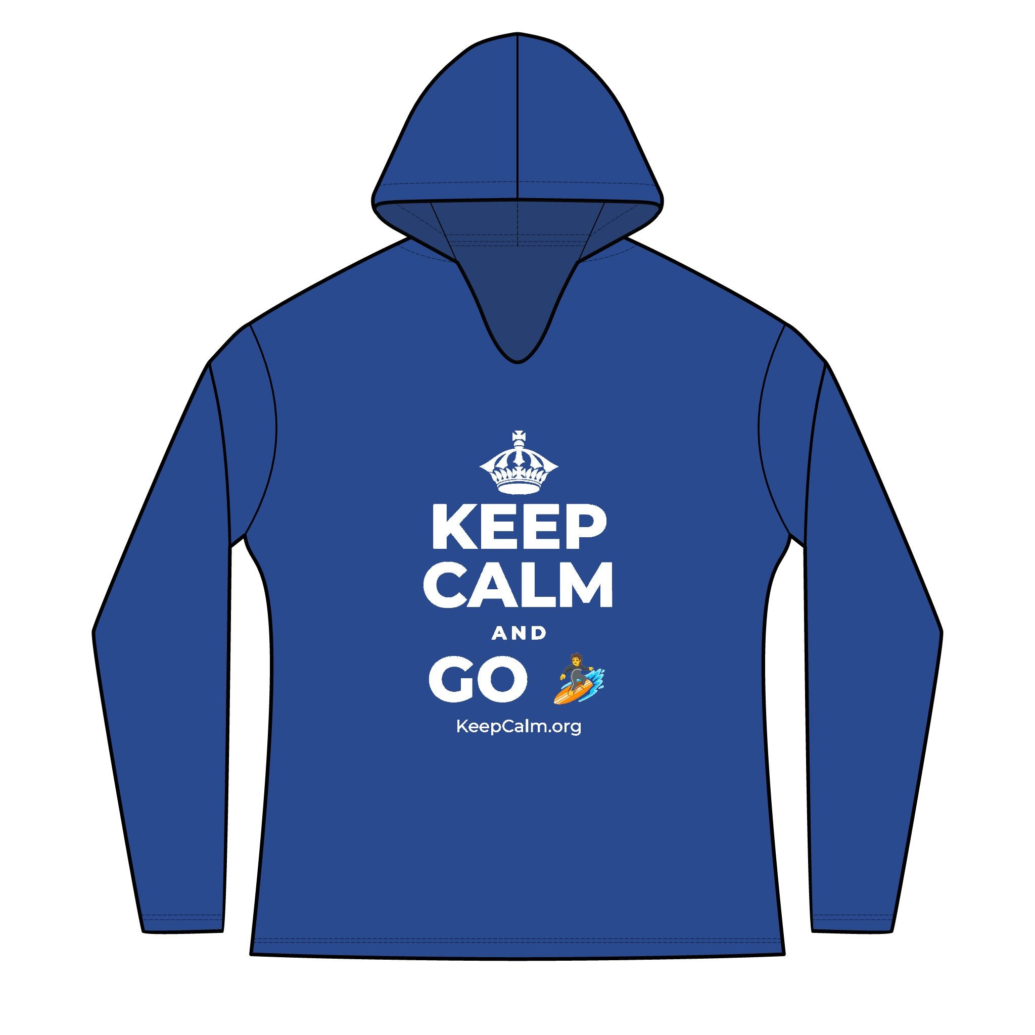 KEEP CALM AND GO 🏄 Women's Long Sleeve Hoodie