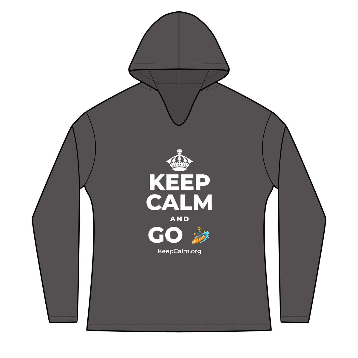KEEP CALM AND GO 🏄 Women's Long Sleeve Hoodie