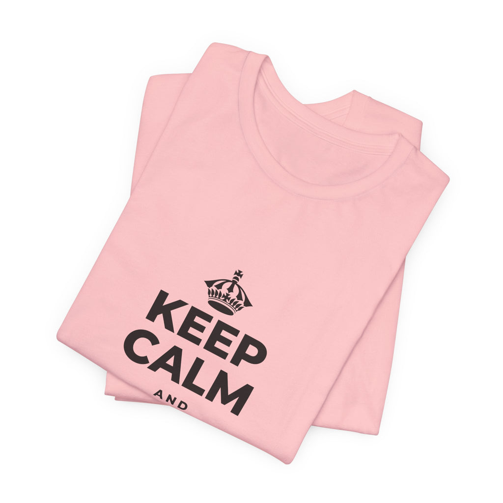 KEEP CALM AND KEEP DREAMING T-Shirt (White–Asphalt)
