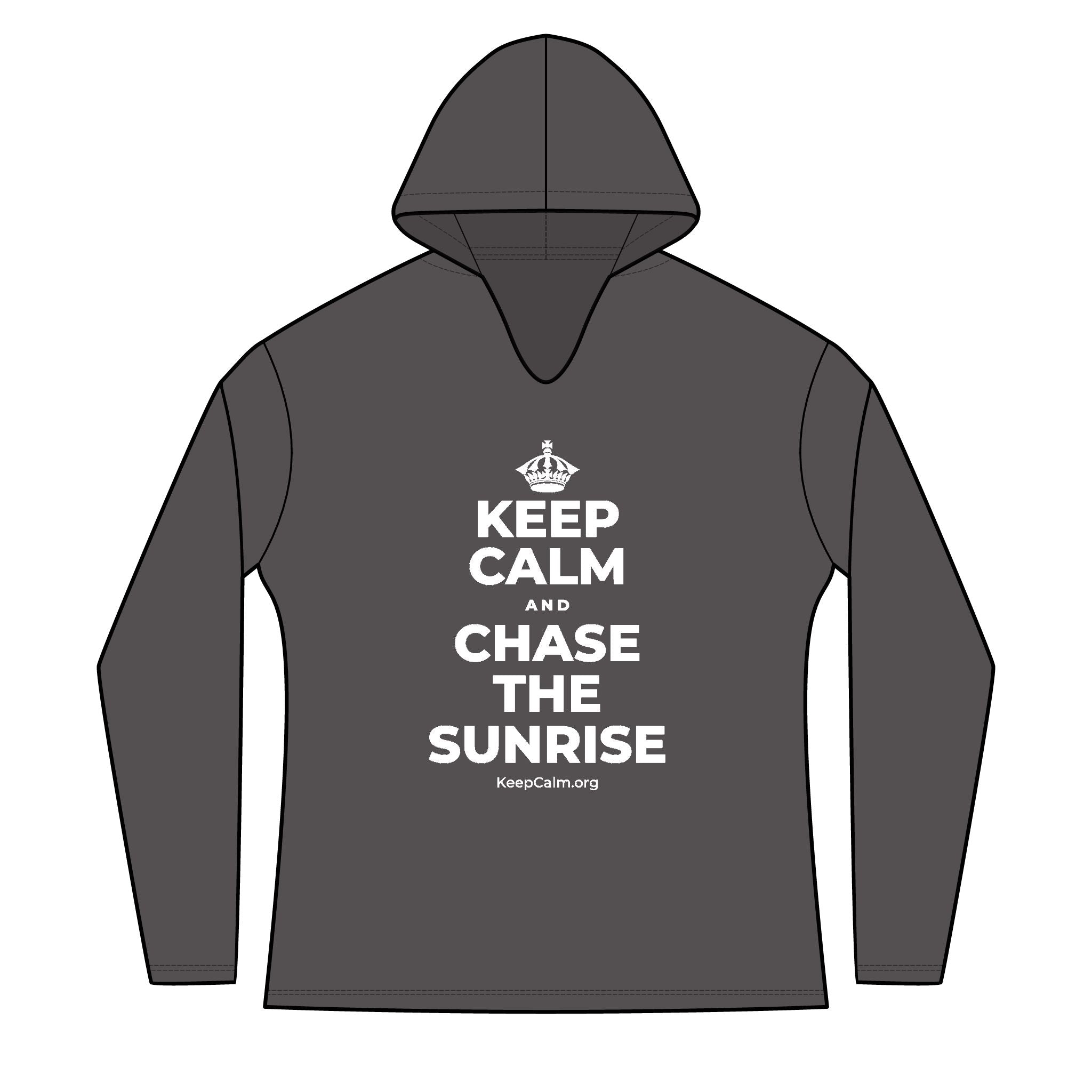 KEEP CALM AND CHASE THE SUNRISE Women's Long Sleeve Hoodie