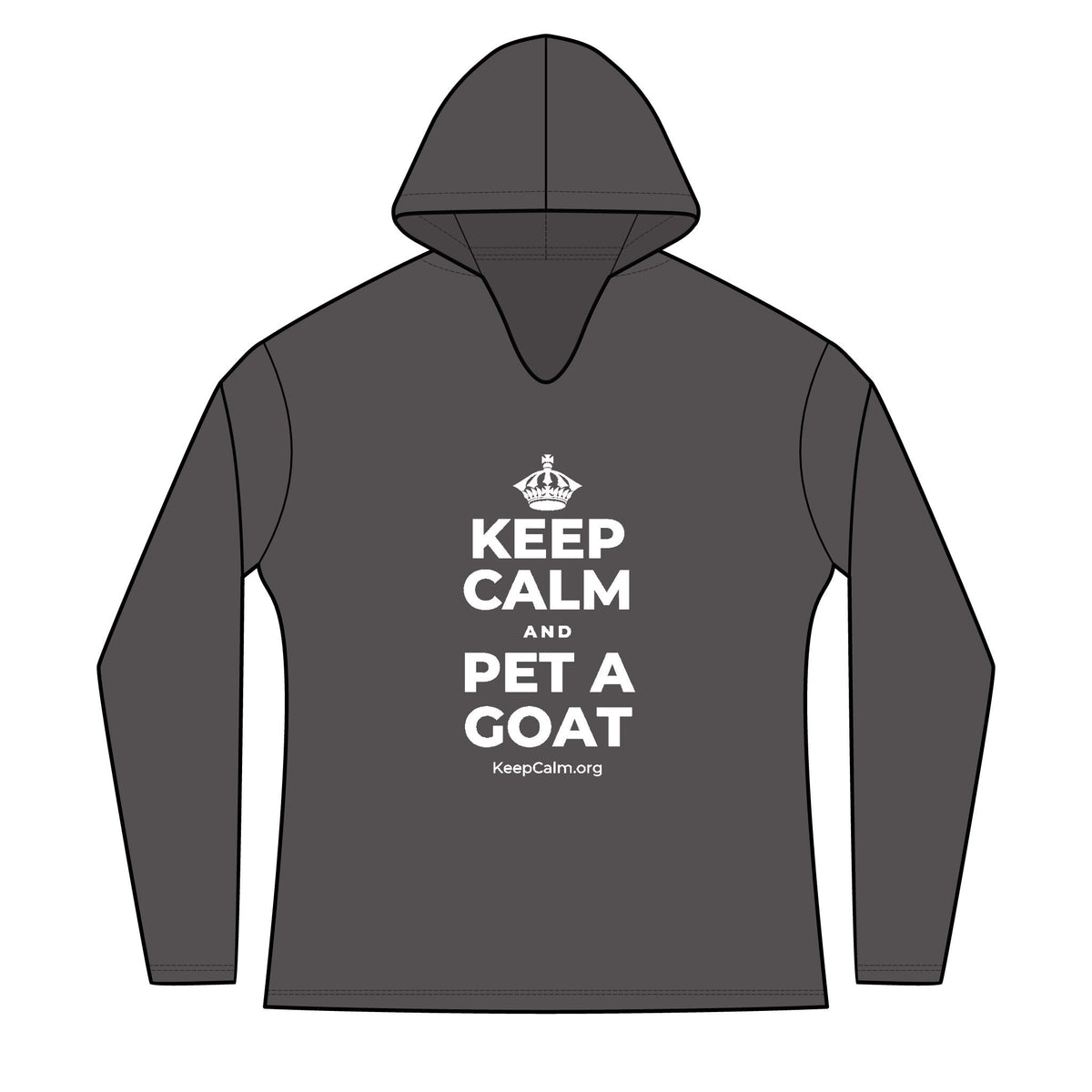 KEEP CALM AND PET A GOAT Women's Long Sleeve Hoodie