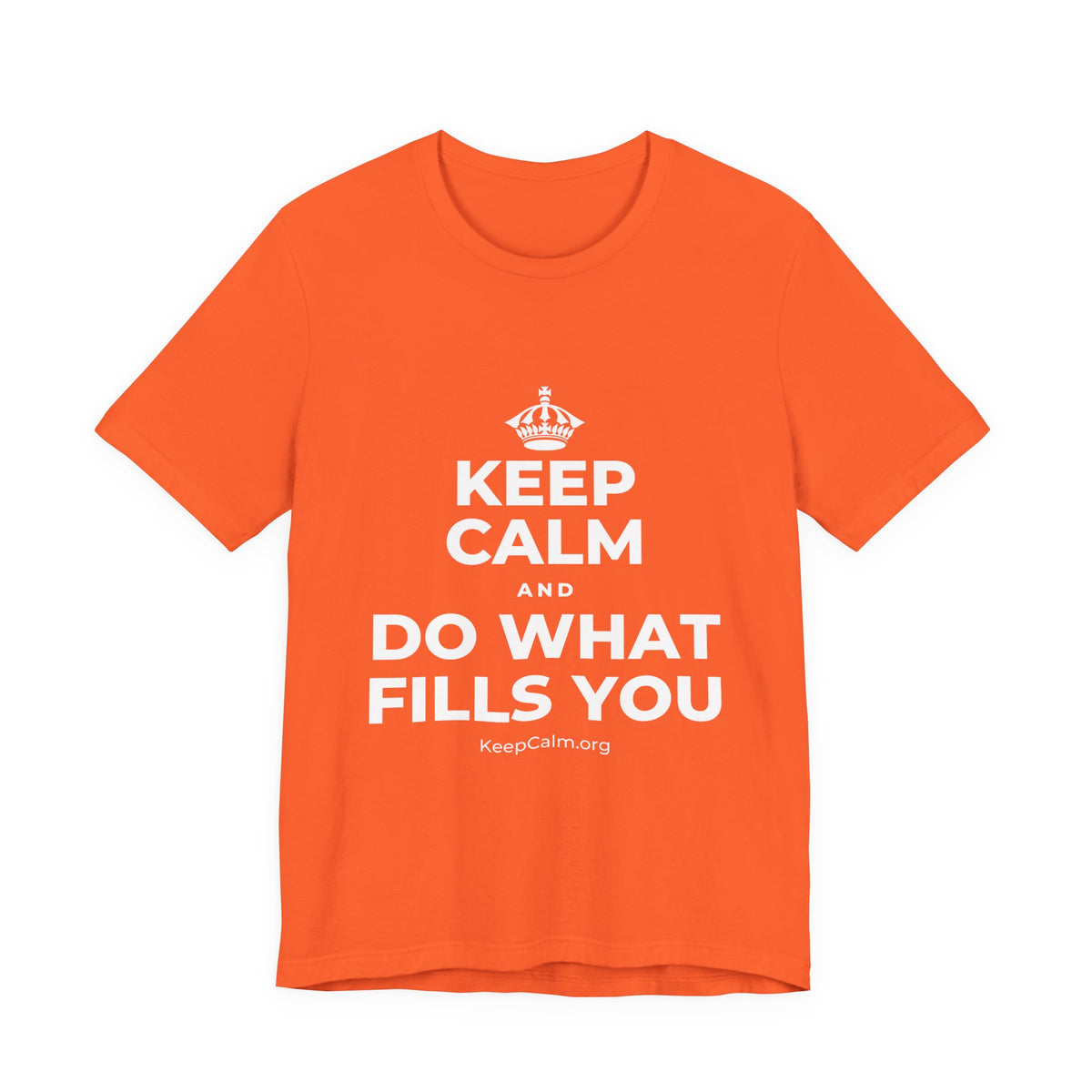 KEEP CALM AND DO WHAT FILLS YOU T-Shirt (Baby Blue–Silver)