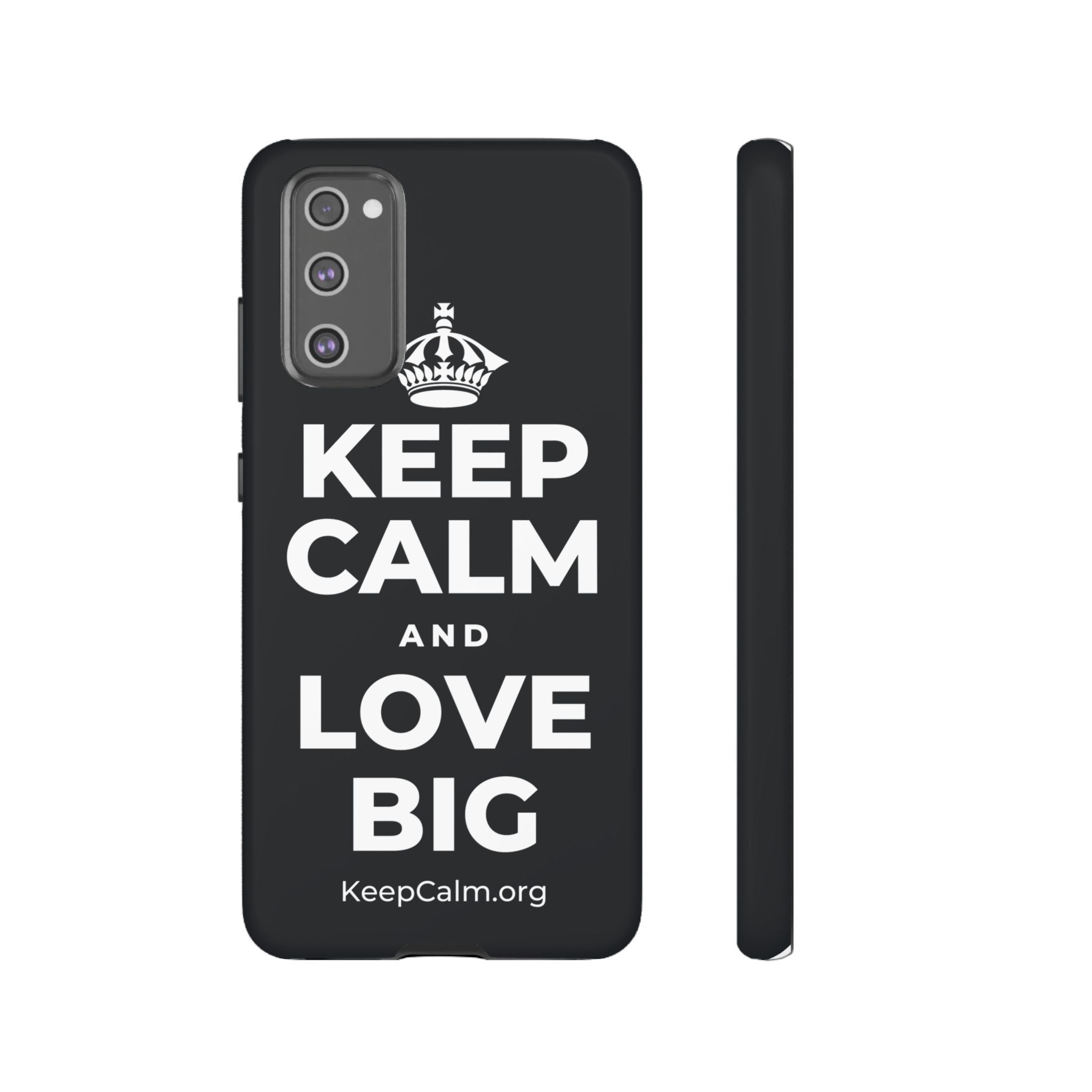 KEEP CALM AND LOVE BIG Phone Case (Dark)