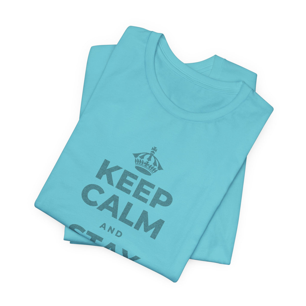 KEEP CALM AND STAY YOURSELF T-Shirt (Soft Cream–Heather Mauve)