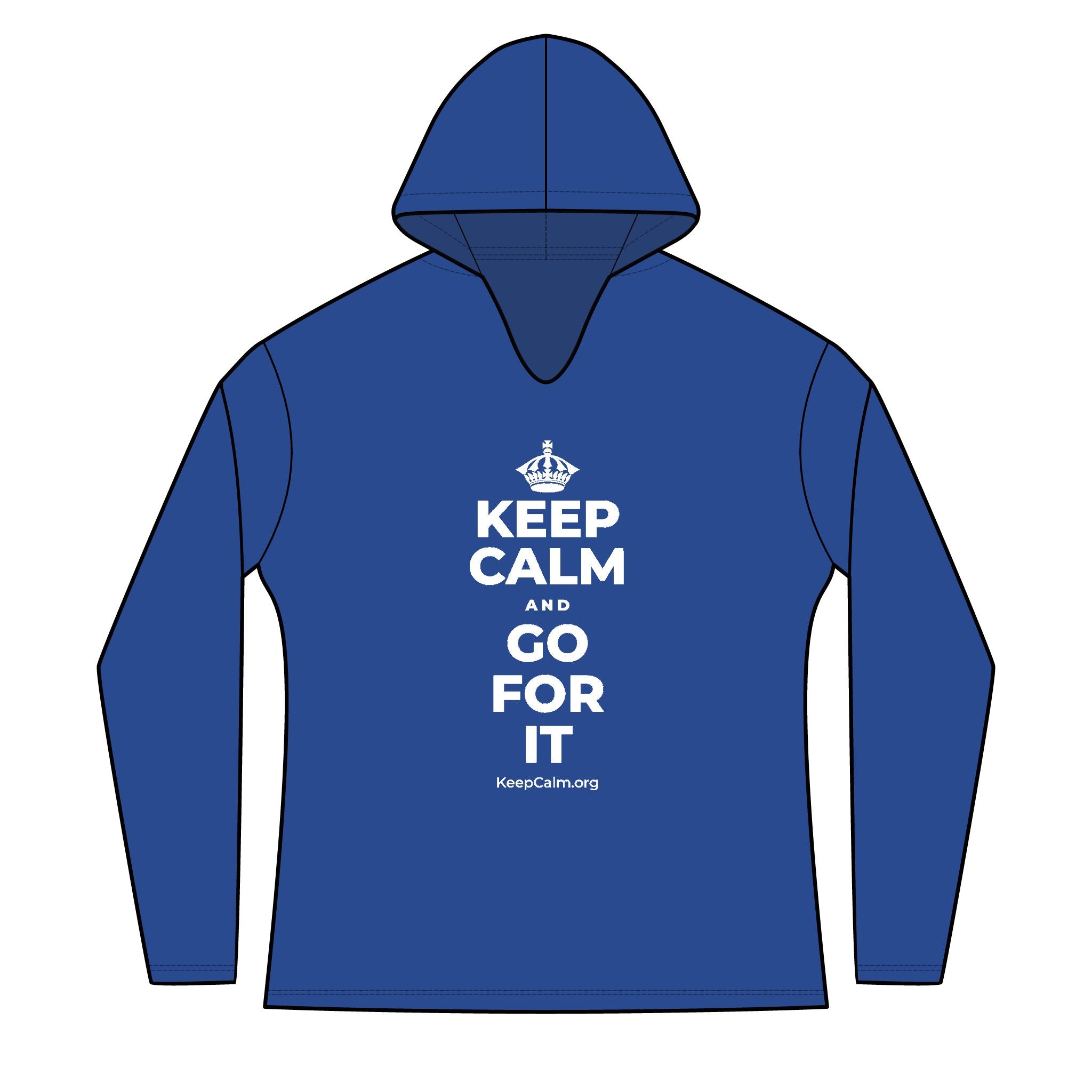 KEEP CALM AND GO FOR IT Women's Long Sleeve Hoodie