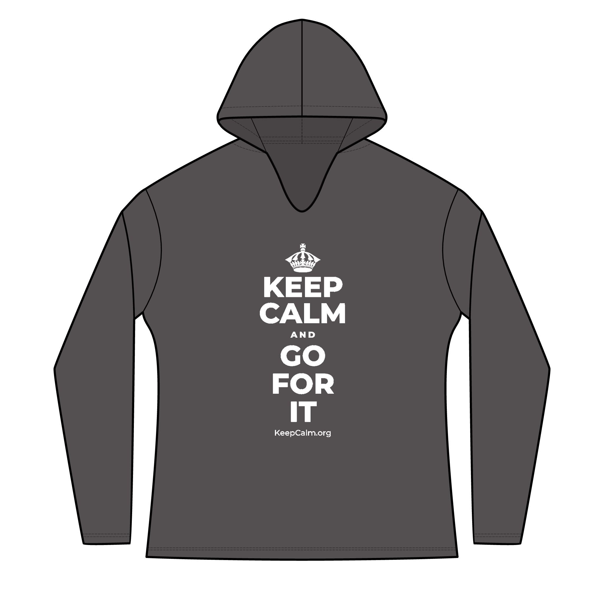 KEEP CALM AND GO FOR IT Women's Long Sleeve Hoodie