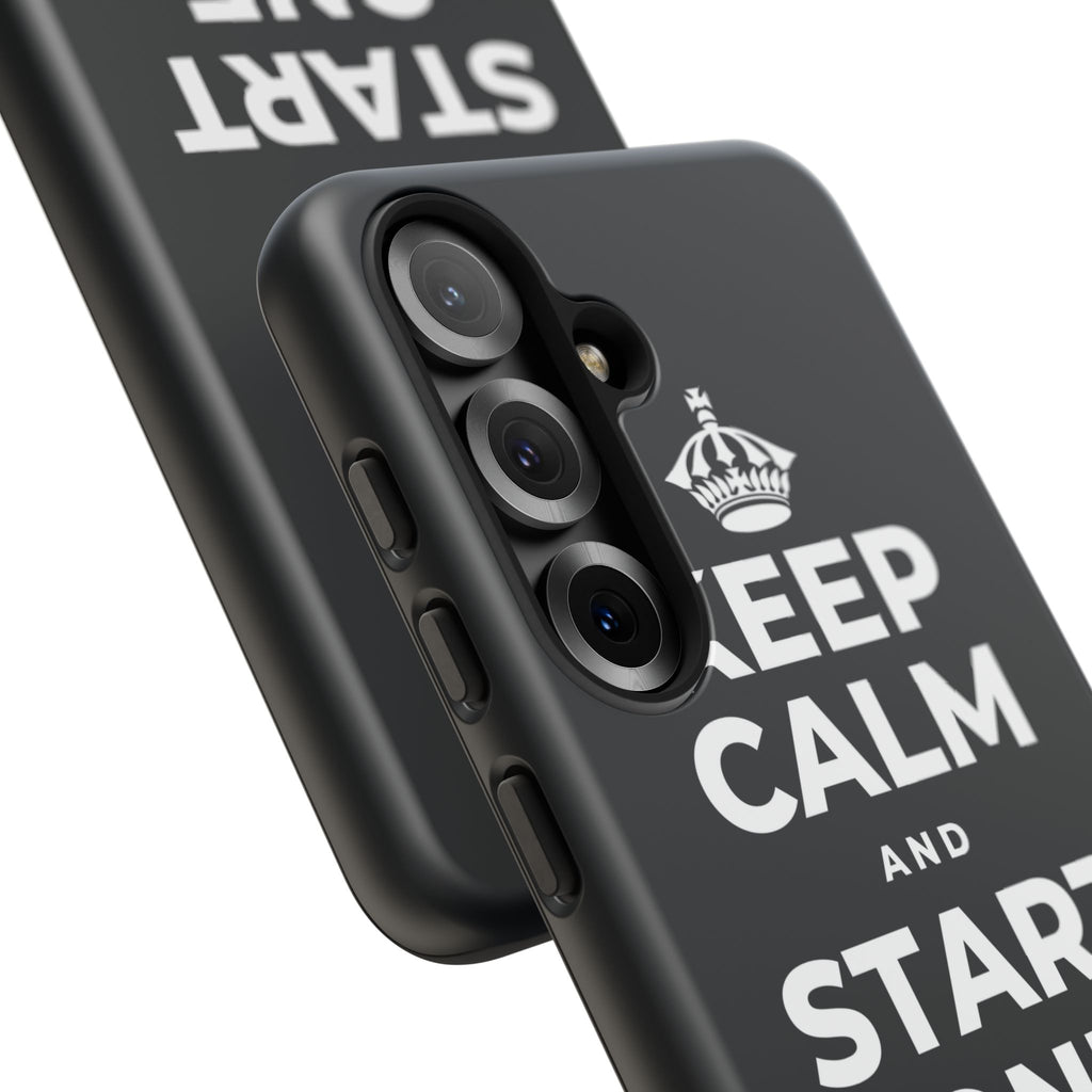KEEP CALM AND START ONE FRESH PAGE Phone Case (Dark)