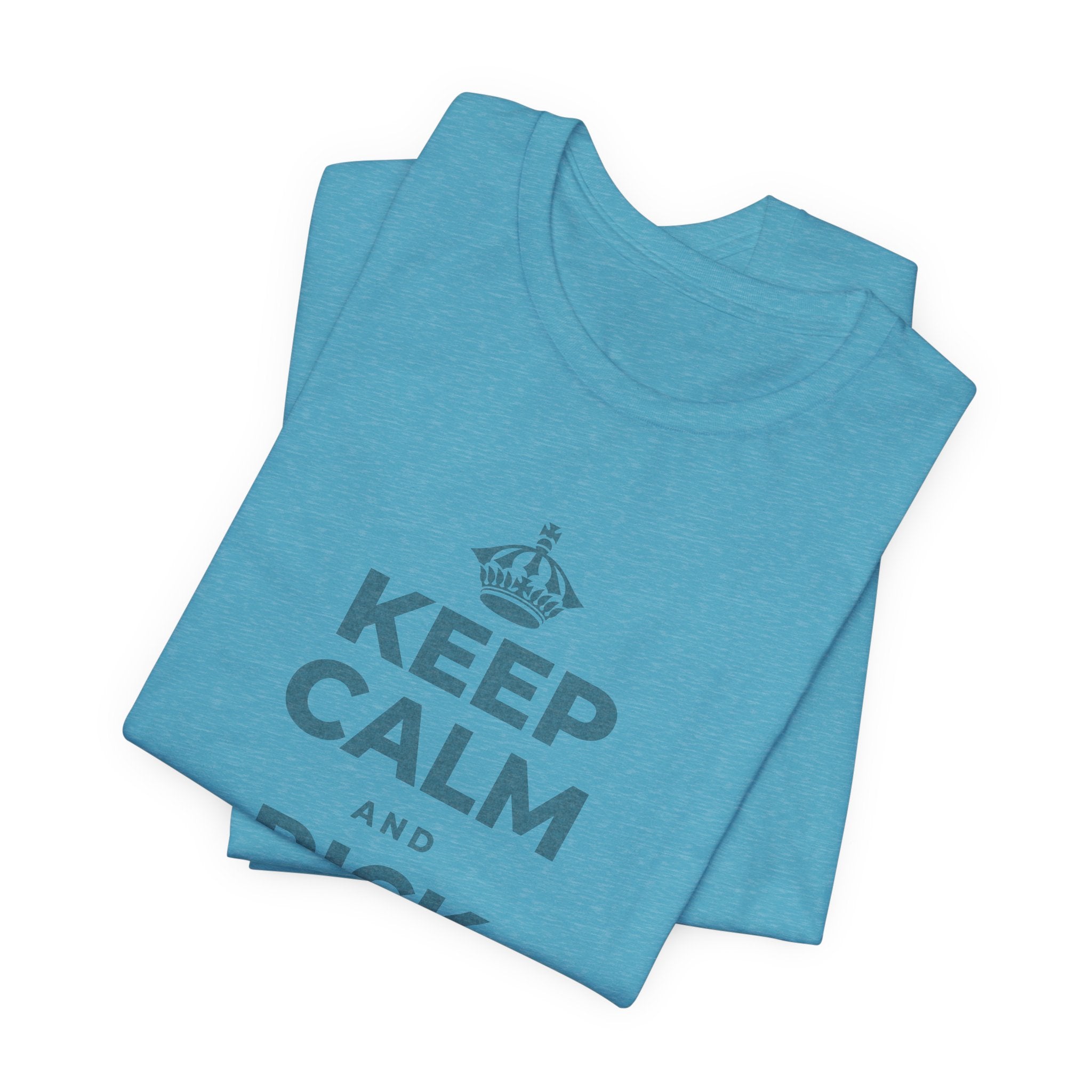 KEEP CALM AND PICK YOUR ROOM T-Shirt (Soft Cream–Heather Mauve)