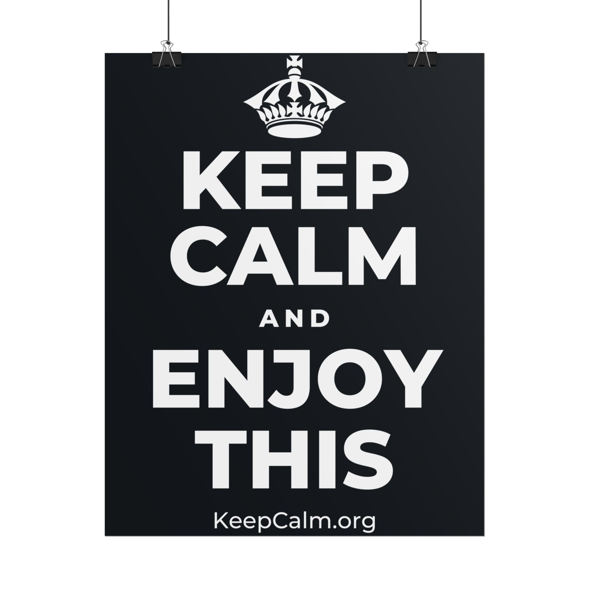 KEEP CALM AND ENJOY THIS Poster (Dark)