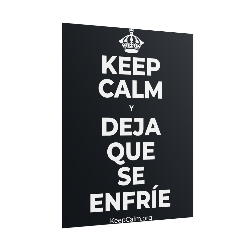 KEEP CALM Y DEJA QUE SE ENFRÍE Poster (Dark)