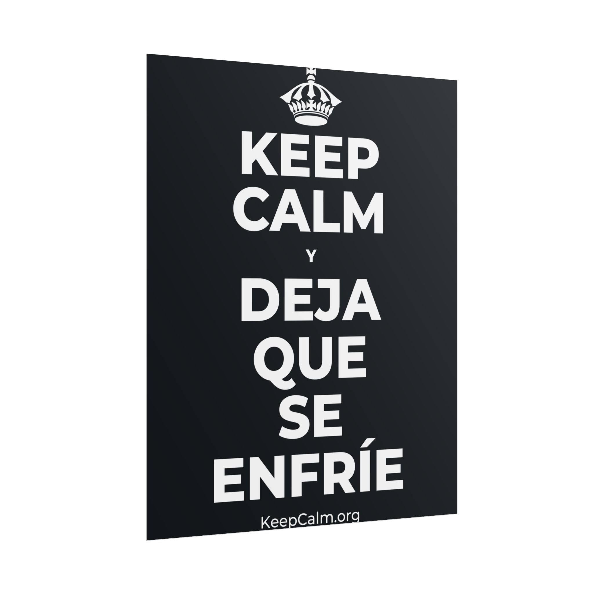 KEEP CALM Y DEJA QUE SE ENFRÍE Poster (Dark)