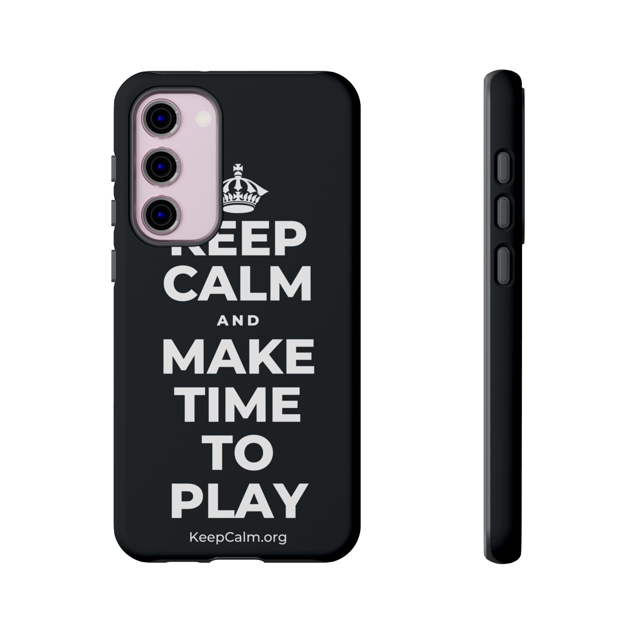 KEEP CALM AND MAKE TIME TO PLAY Phone Case (Dark)