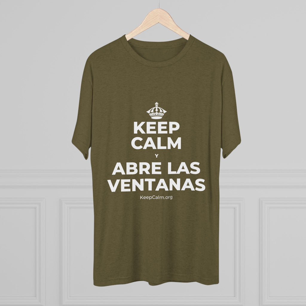KEEP CALM Y ABRE LAS VENTANAS Tri-Blend Tee